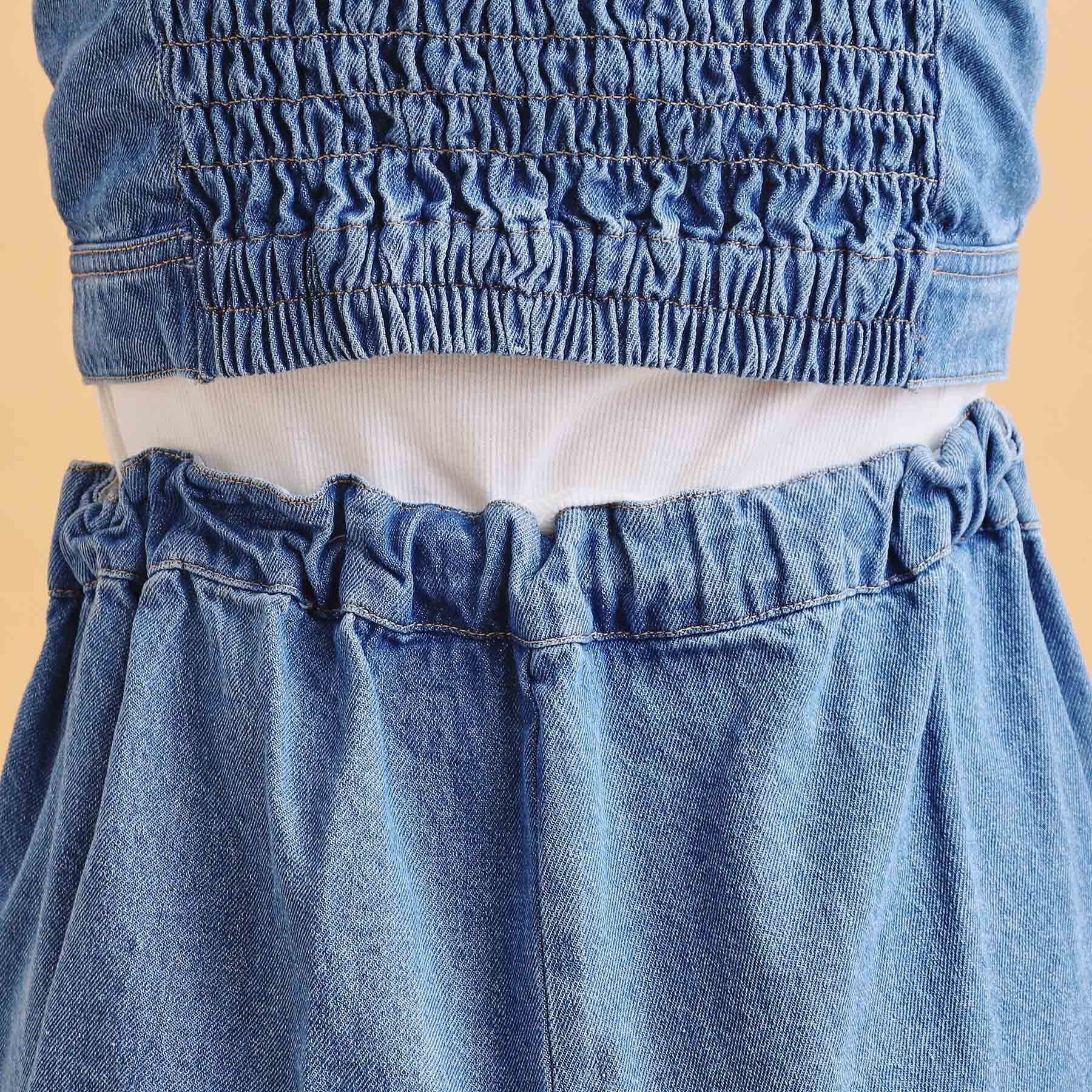 PINK-latte「【セットアイテム】デニムビスチェ＋スカパンSET」|その他|