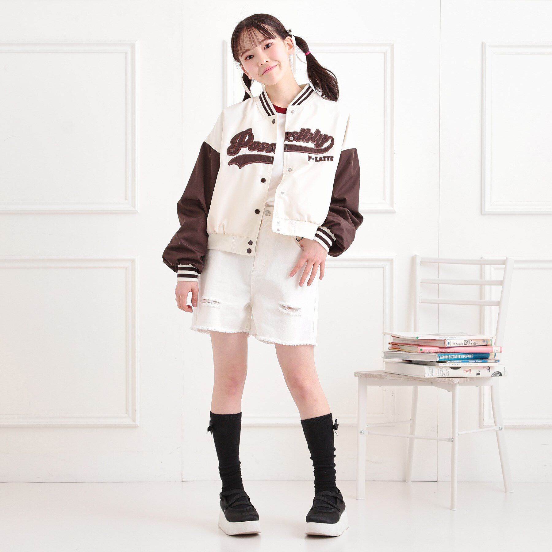 PINK-latte「◆ダメージショートパンツ」|キュロット|