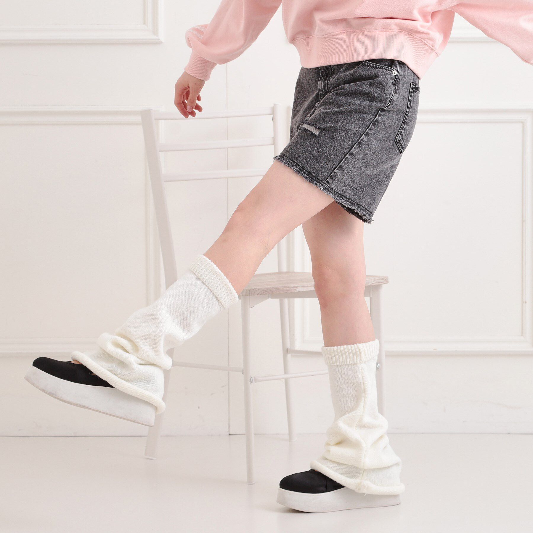 PINK-latte「◆ダメージショートパンツ」|キュロット|