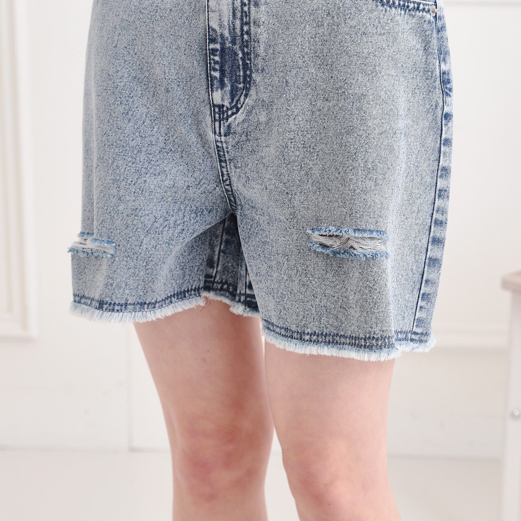 PINK-latte「◆ダメージショートパンツ」|キュロット|