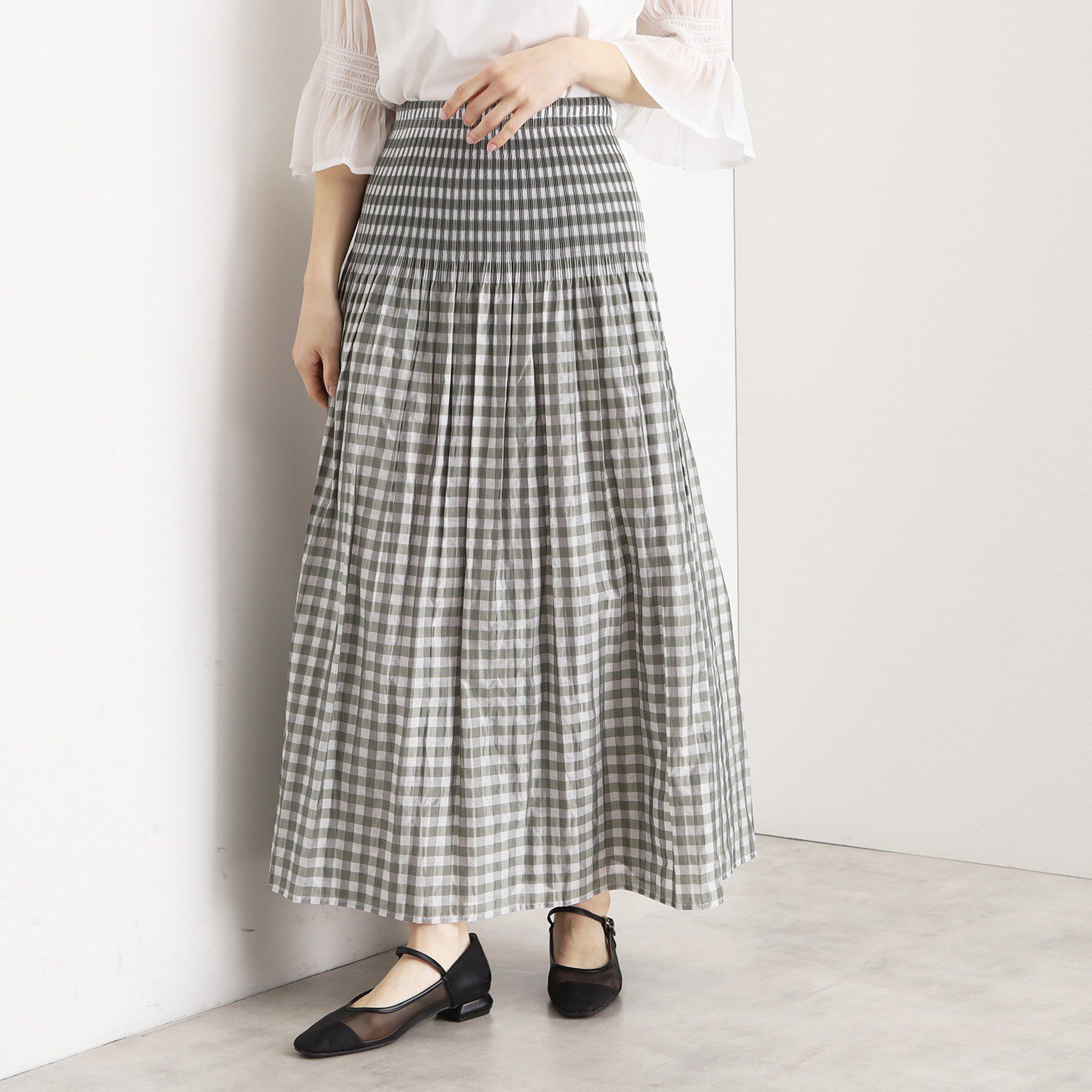 THE SHOP TK「リバーシブルスカート【洗える】」|スカート|カーキ(227)