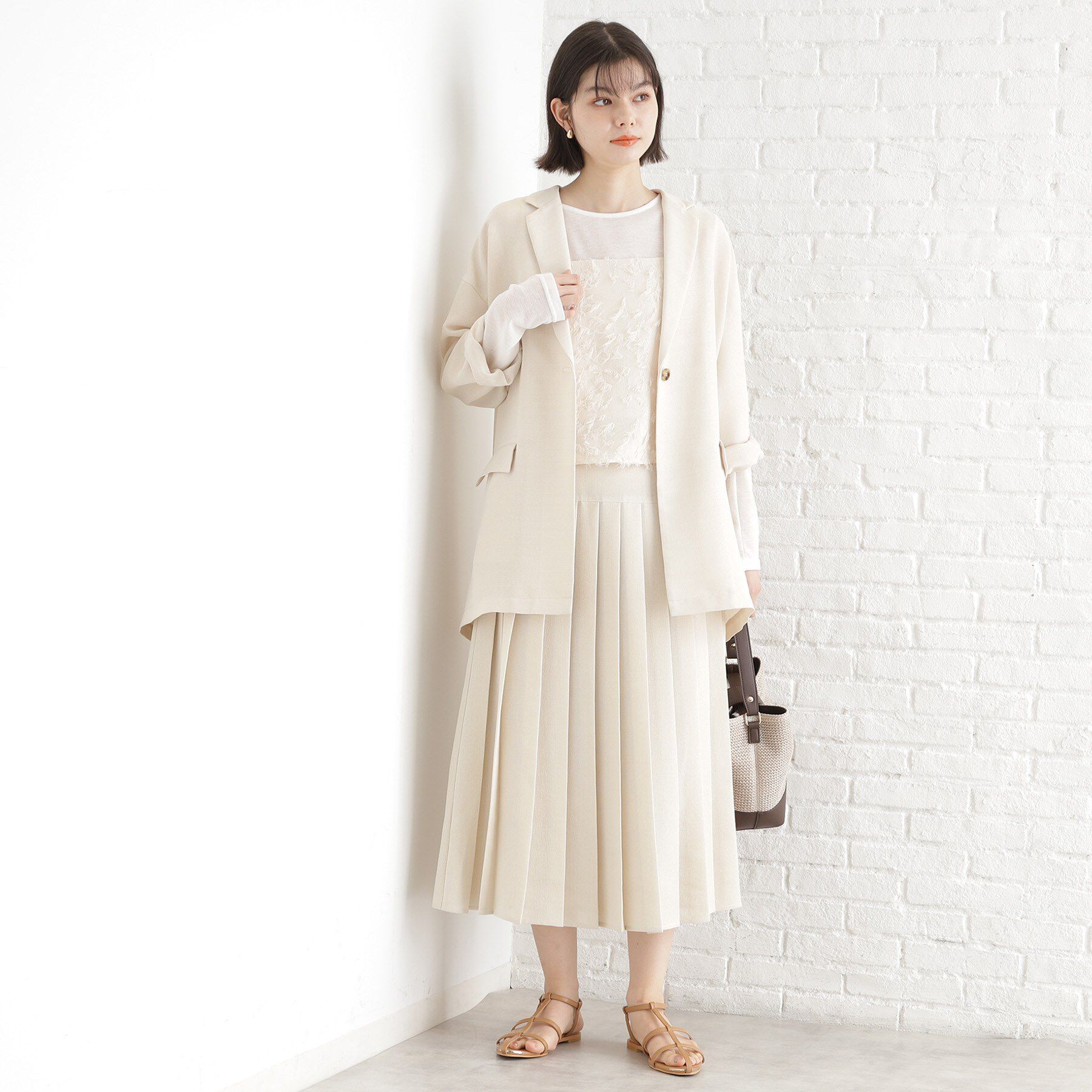 THE SHOP TK「パナマメッシュスカート」|スカート|