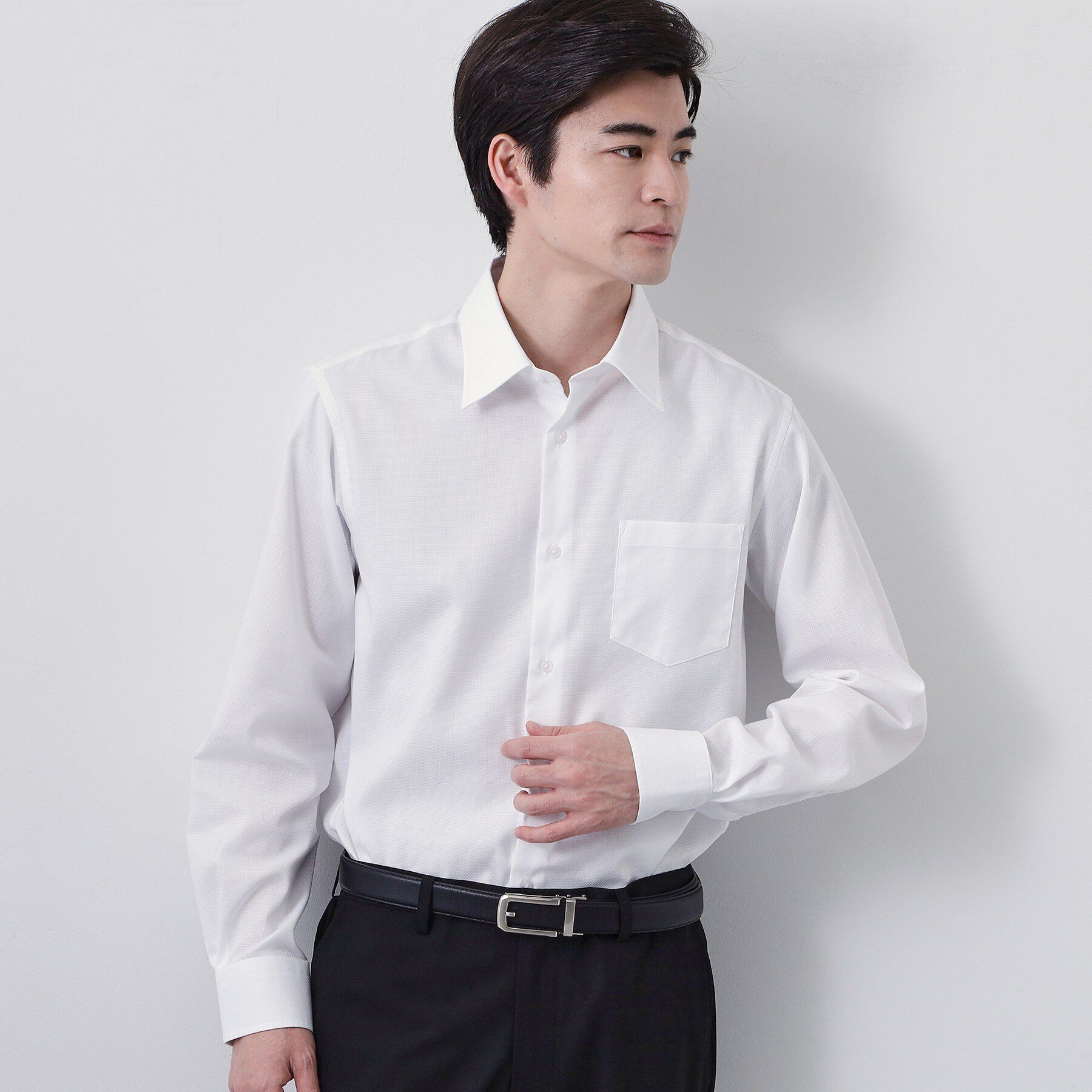 THE SHOP TK「【ビジネス/セレモニー】ドレスドビー長袖シャツ」|シャツ・ブラウス|オフホワイト(003