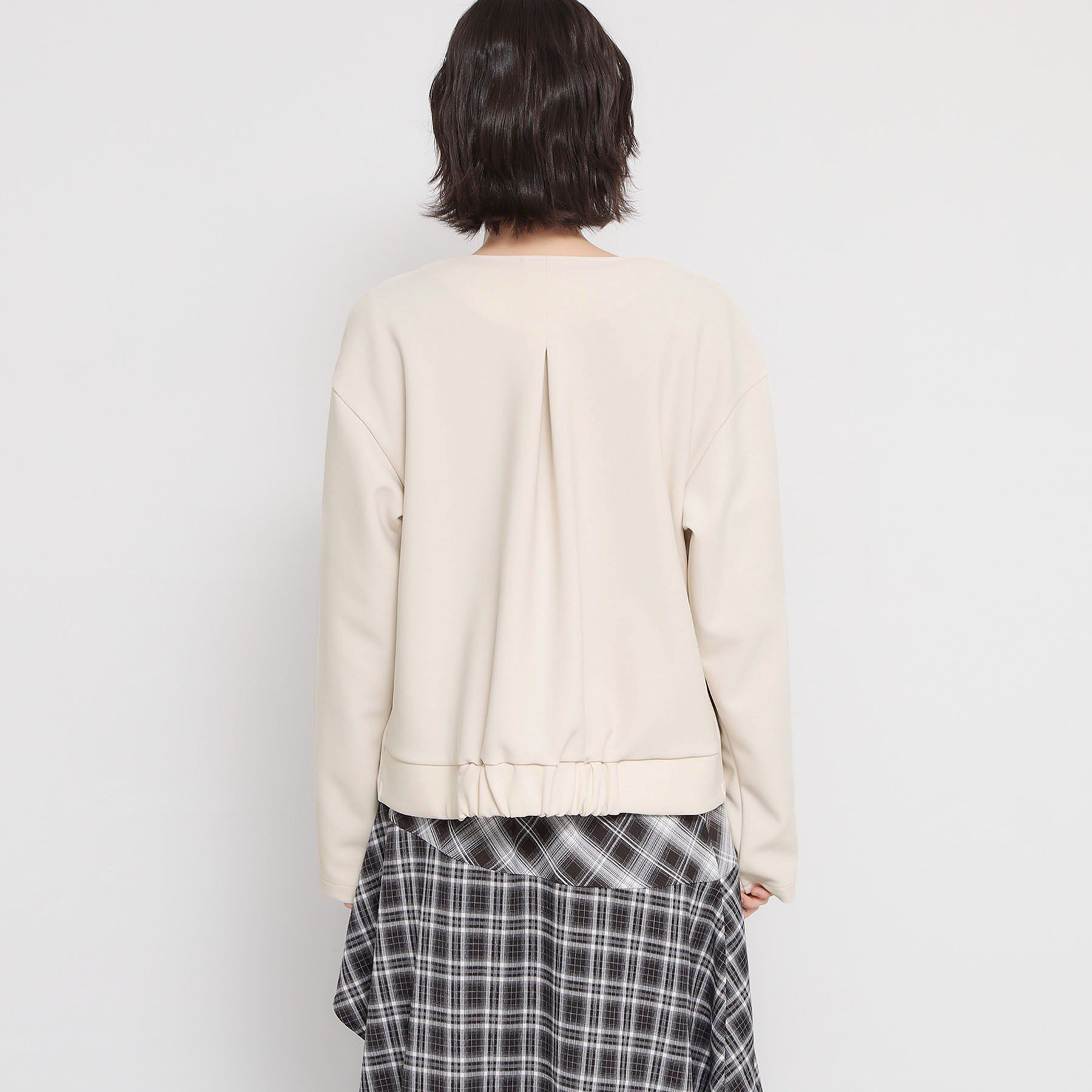 THE SHOP TK「ダンボールカルゼジャケット」|ノーカラージャケット|