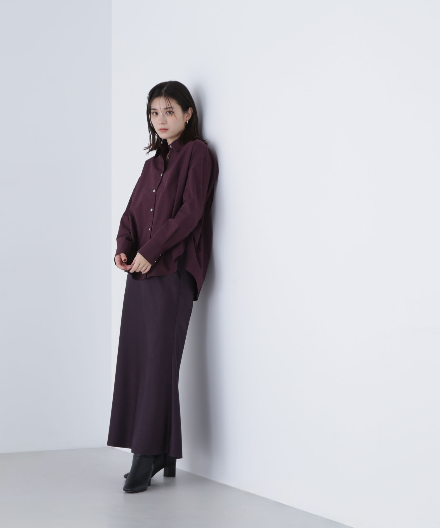  「ゴールドボタンフォルムシャツ」|シャツ・ブラウス|