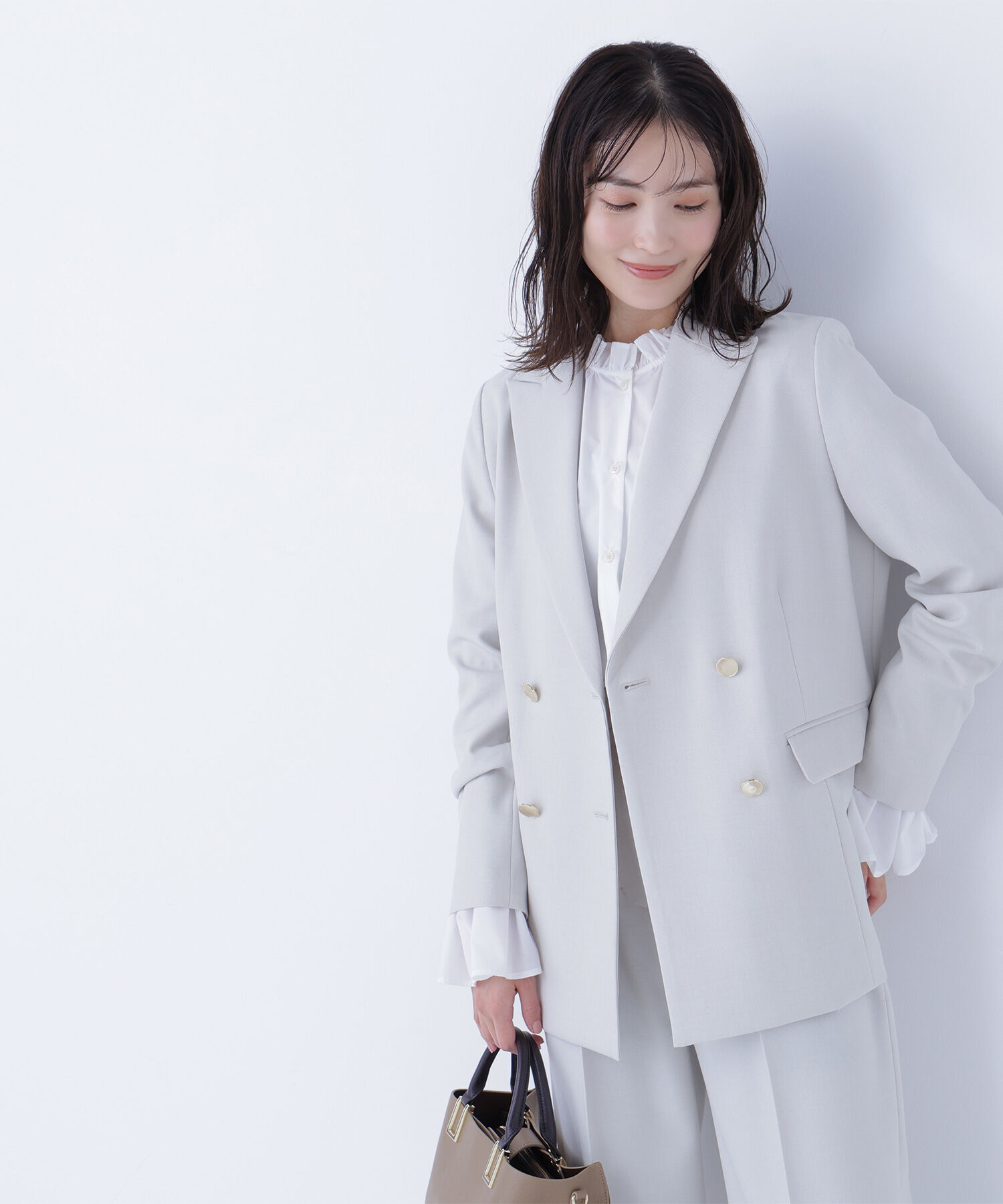  「ダブルブレスト  SETUP ボクシージャケット」|ブルゾン・スタジャン|