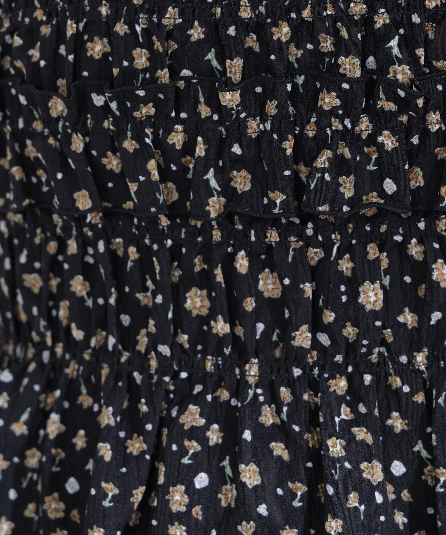  「ミニフラワーシャーリングブラウス」|シャツ・ブラウス|