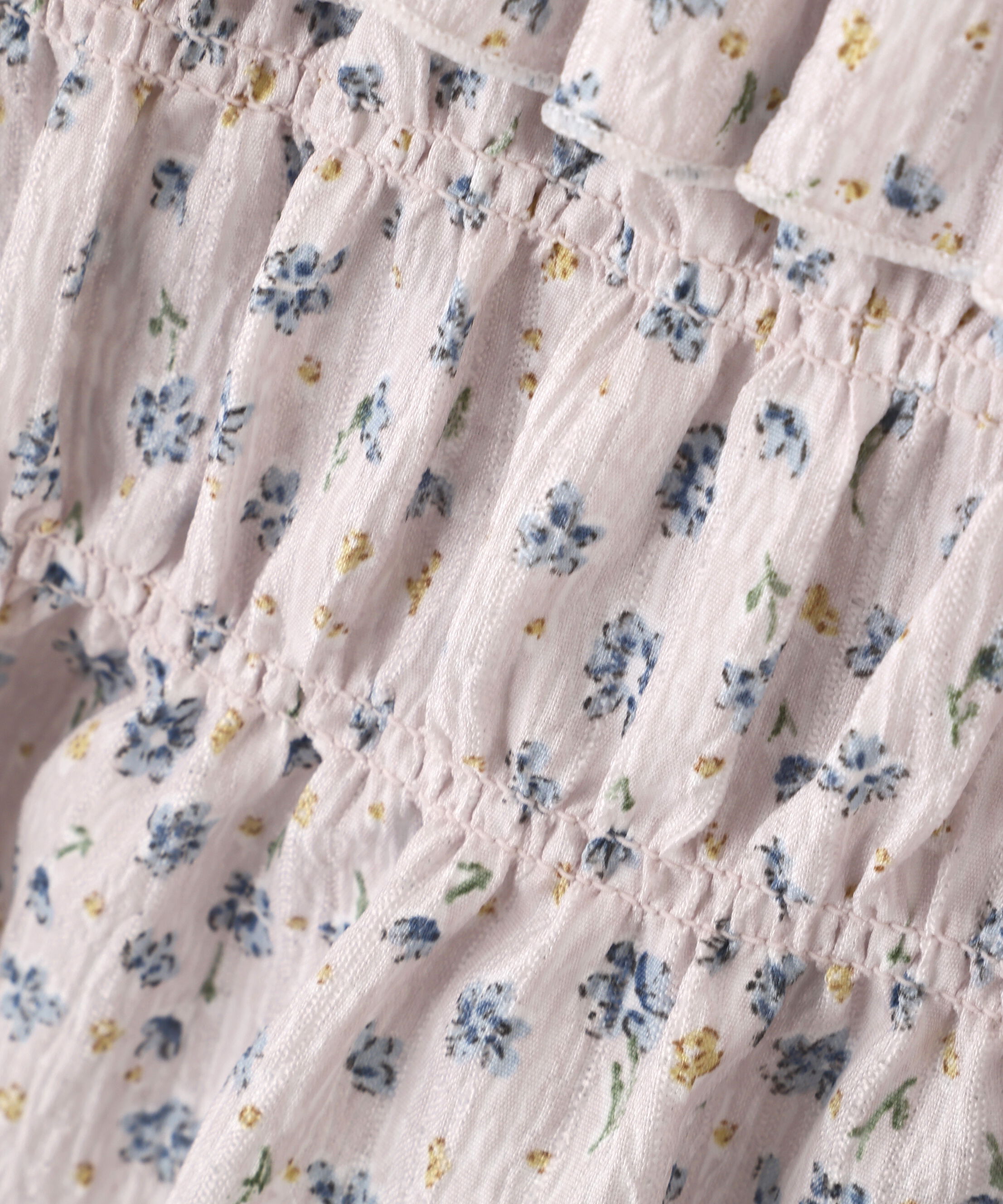  「ミニフラワーシャーリングブラウス」|シャツ・ブラウス|