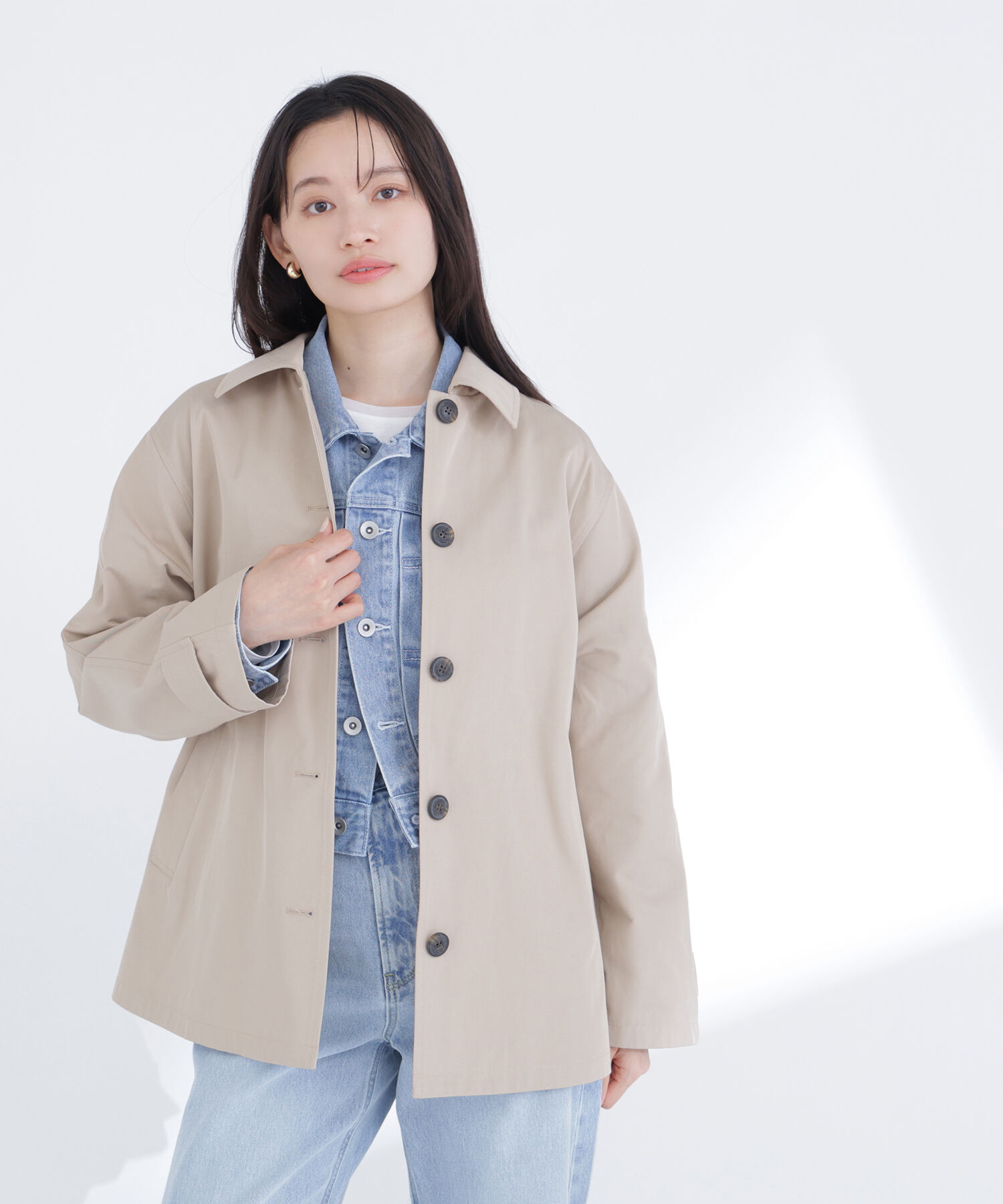  「ショートデニムジャケット」|ブルゾン・スタジャン|