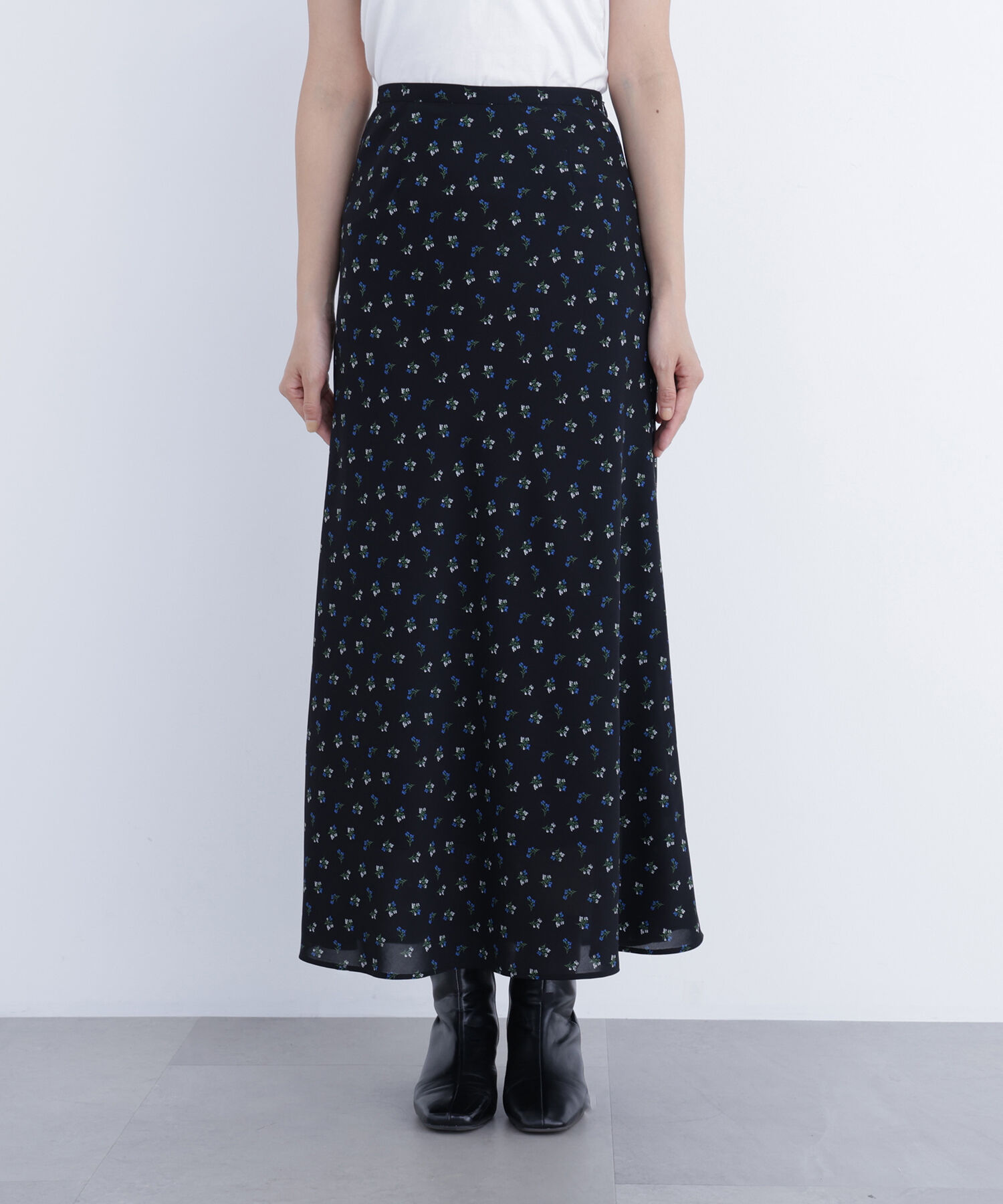  「〈N.〉フラワープリントナロースカート」|スカート|