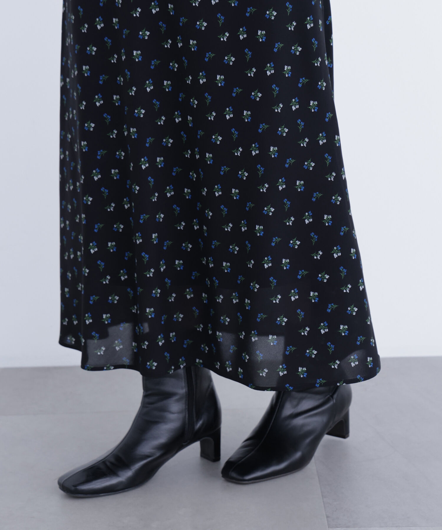  「〈N.〉フラワープリントナロースカート」|スカート|