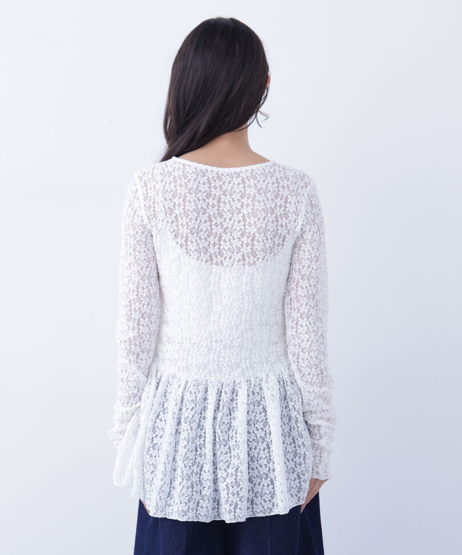  「〈N.〉 レースペプラムトップス」|Tシャツ・カットソー|