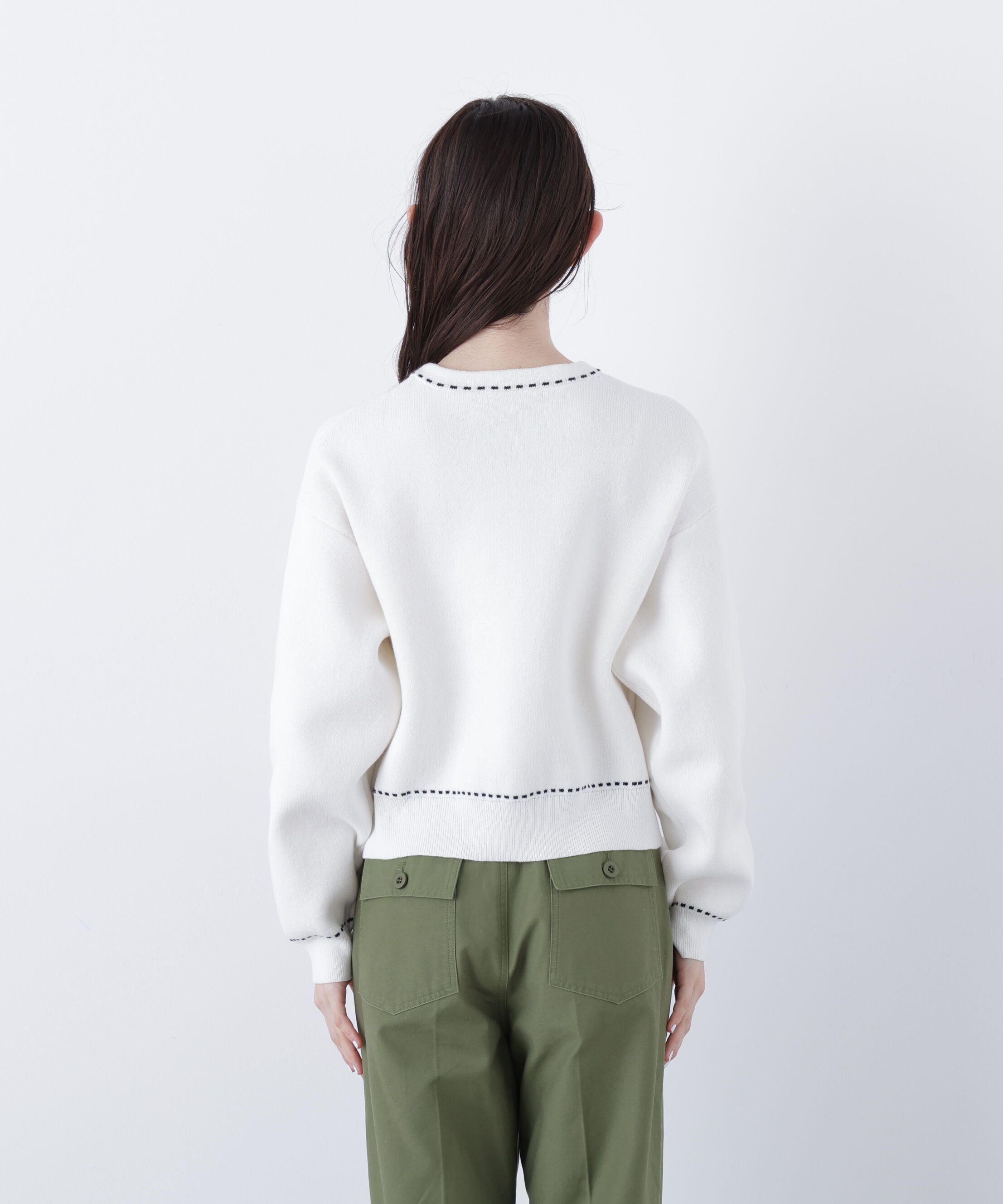  「〈N.〉ステッチニットジャケット」|ニット・セーター|