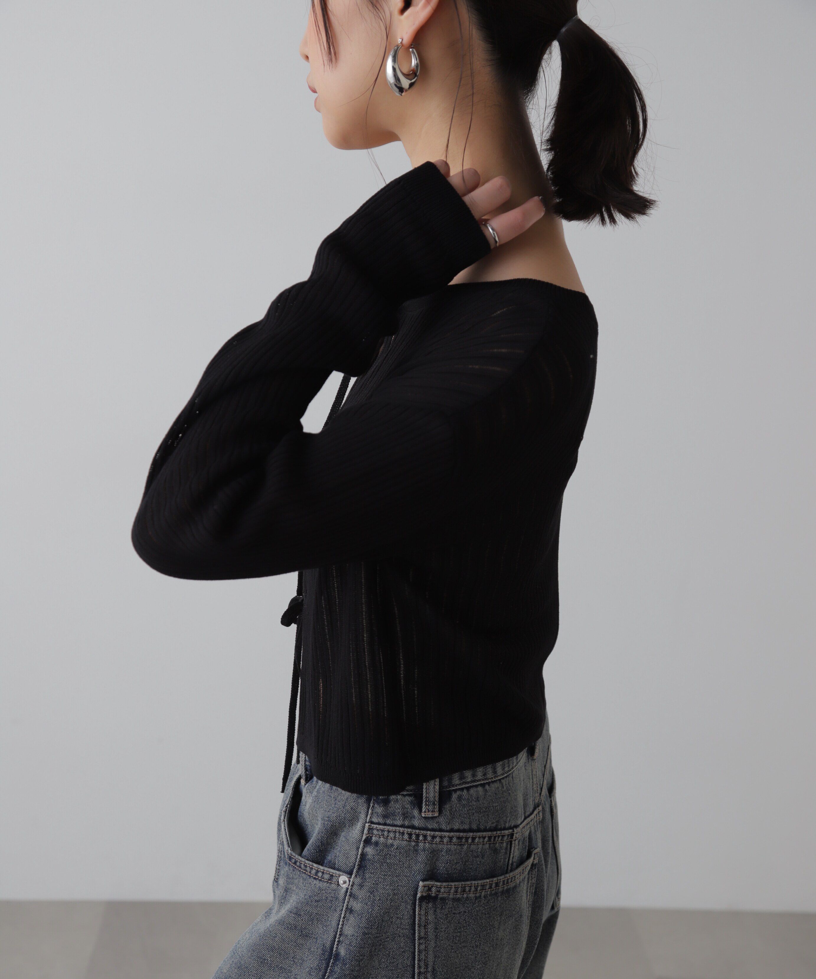  「前後2Wayメッシュニット」|ニット・セーター|