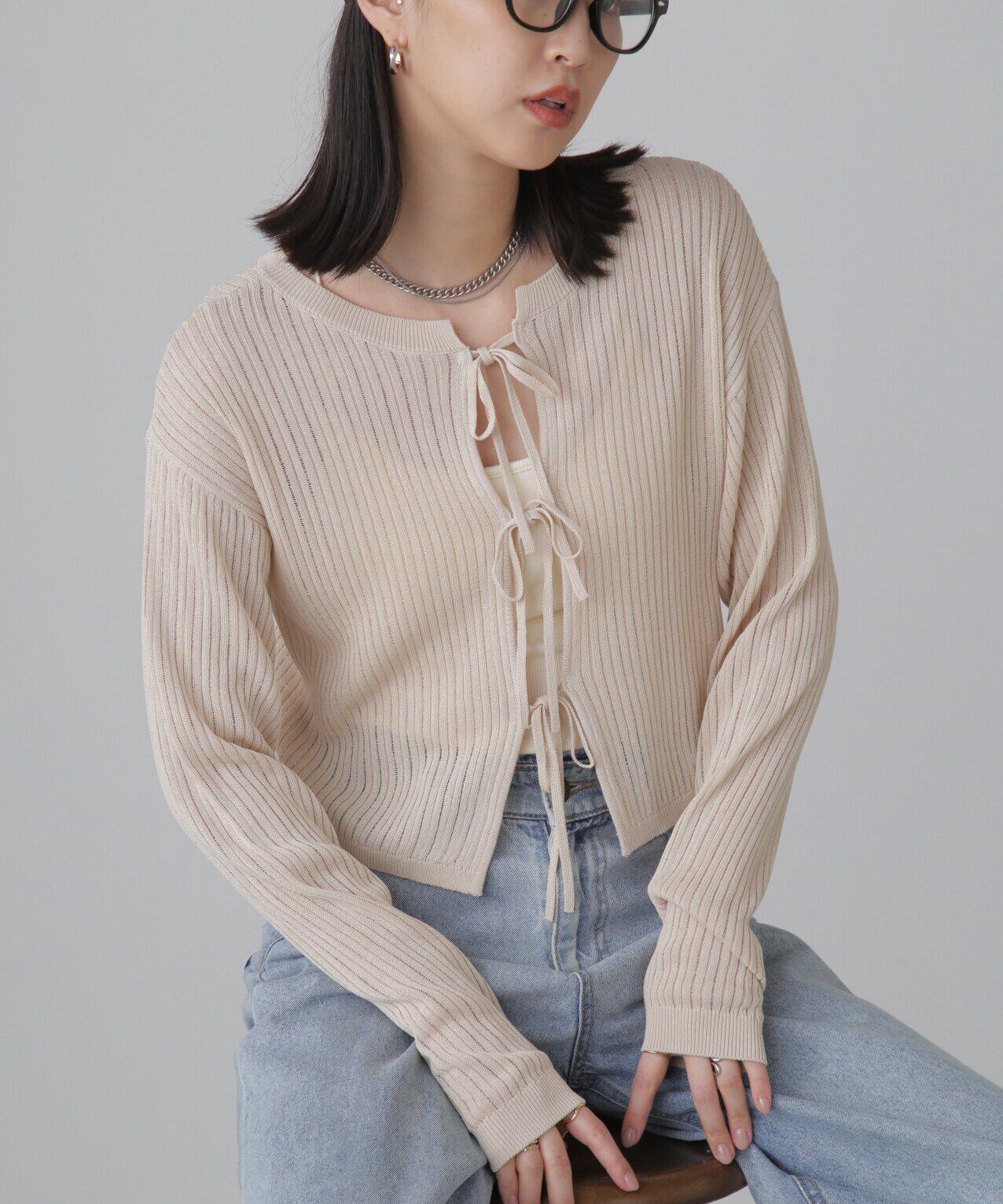  「前後2Wayメッシュニット」|ニット・セーター|