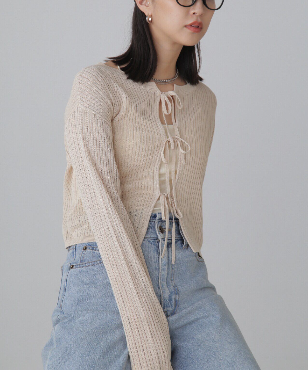  「前後2Wayメッシュニット」|ニット・セーター|