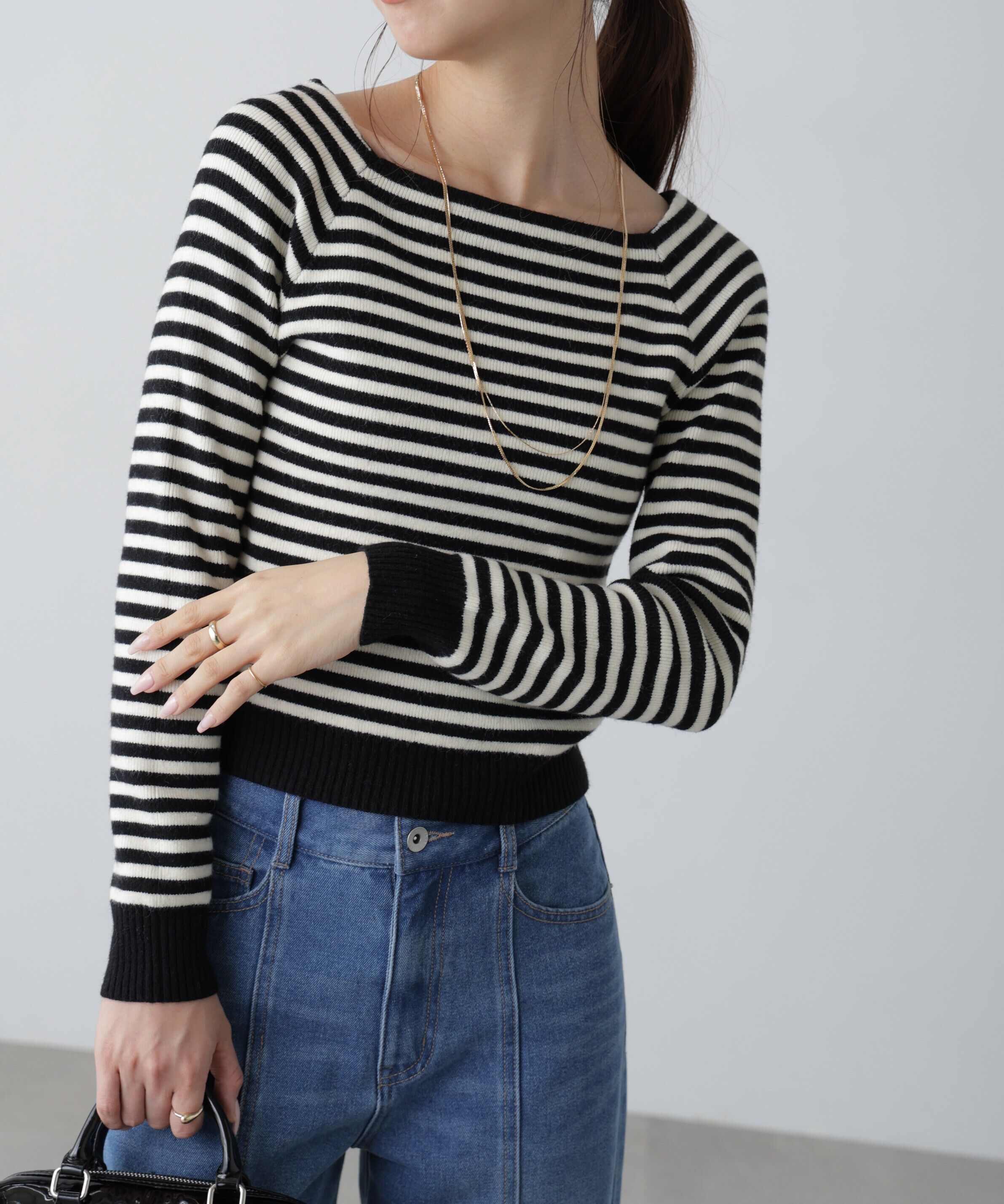  「スクエアネックコンパクトニット」|ニット・セーター|