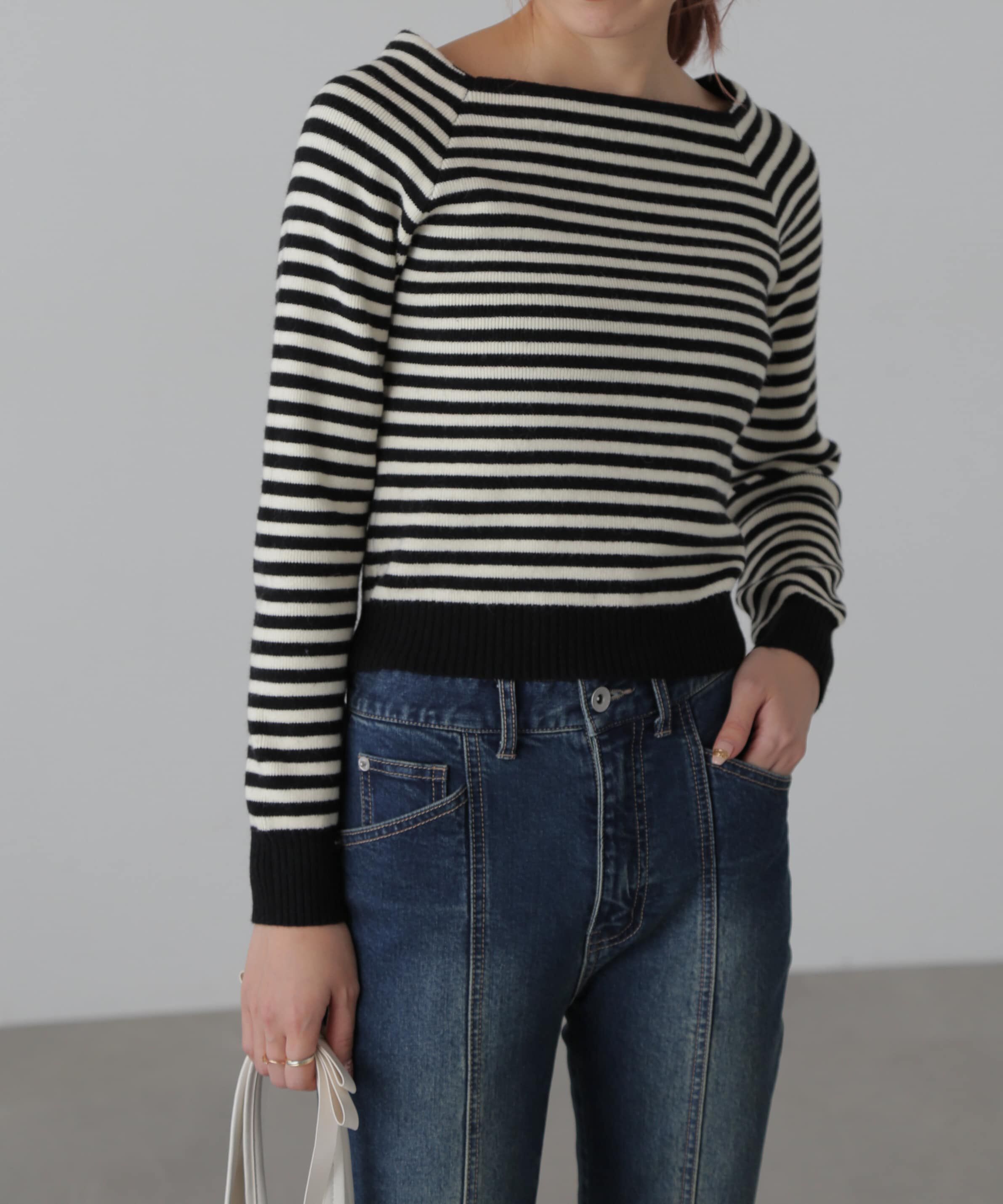  「スクエアネックコンパクトニット」|ニット・セーター|