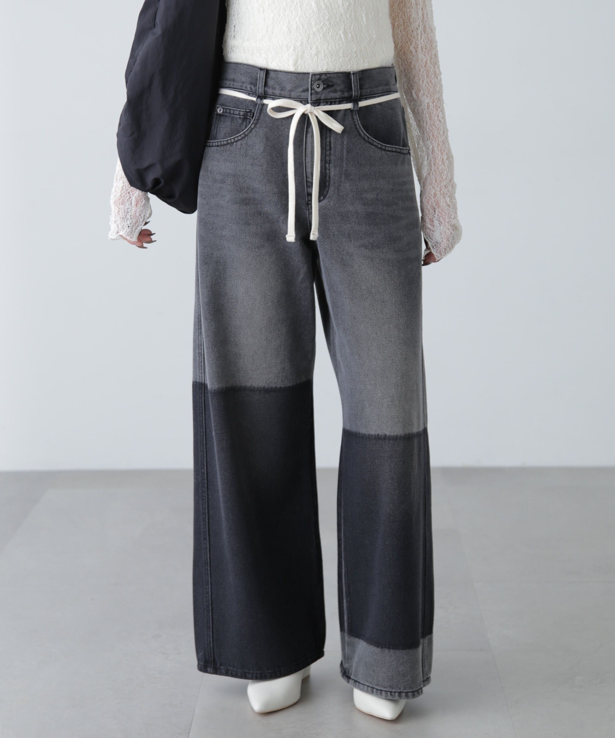  「リメイク風ワイドデニム」|その他|ブラックケミ 1