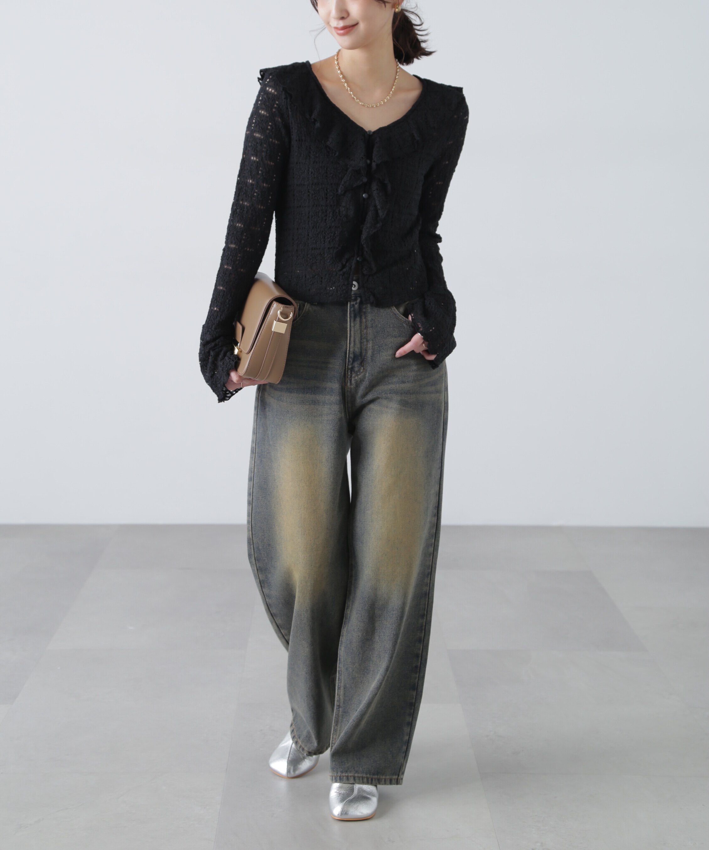  「ブラストオーバーダイワイドストレートデニムパンツ」|その他|