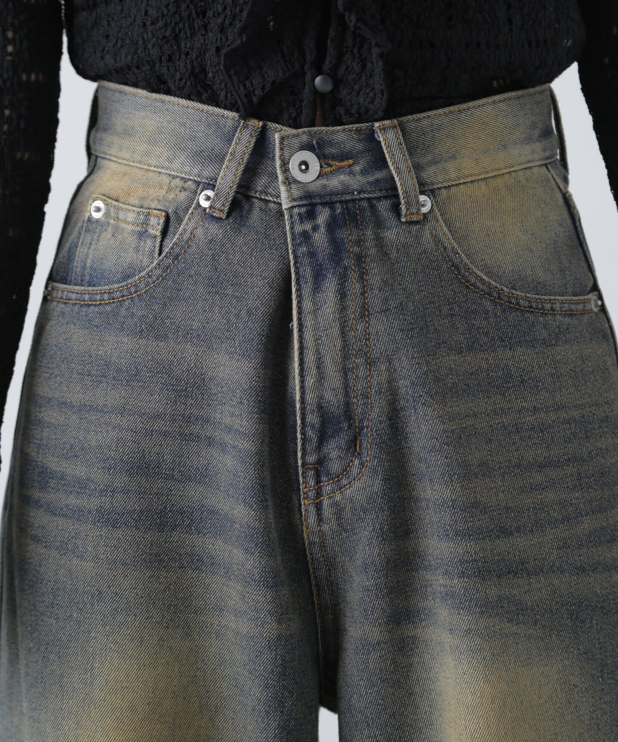  「ブラストオーバーダイワイドストレートデニムパンツ」|その他|