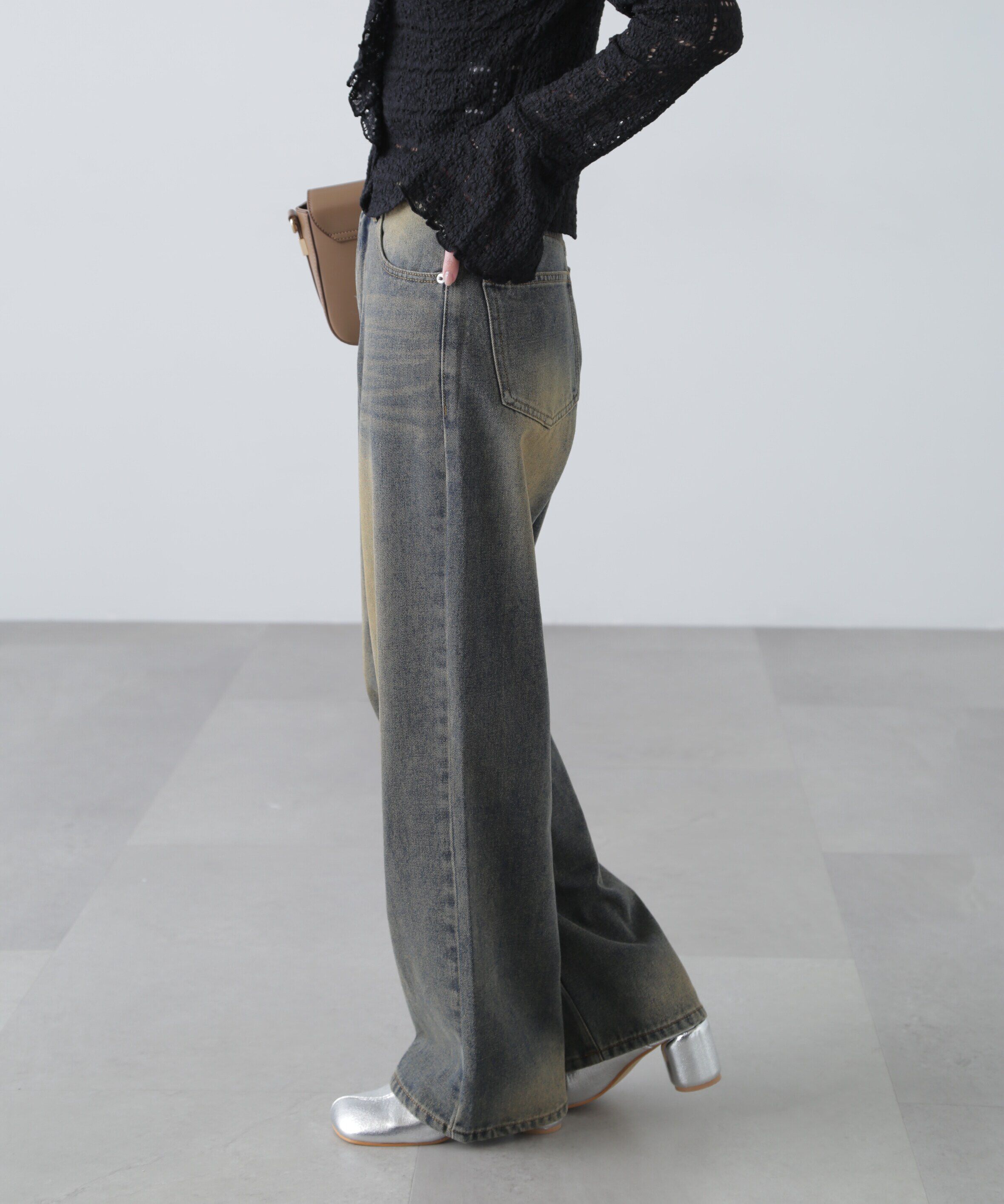  「ブラストオーバーダイワイドストレートデニムパンツ」|その他|