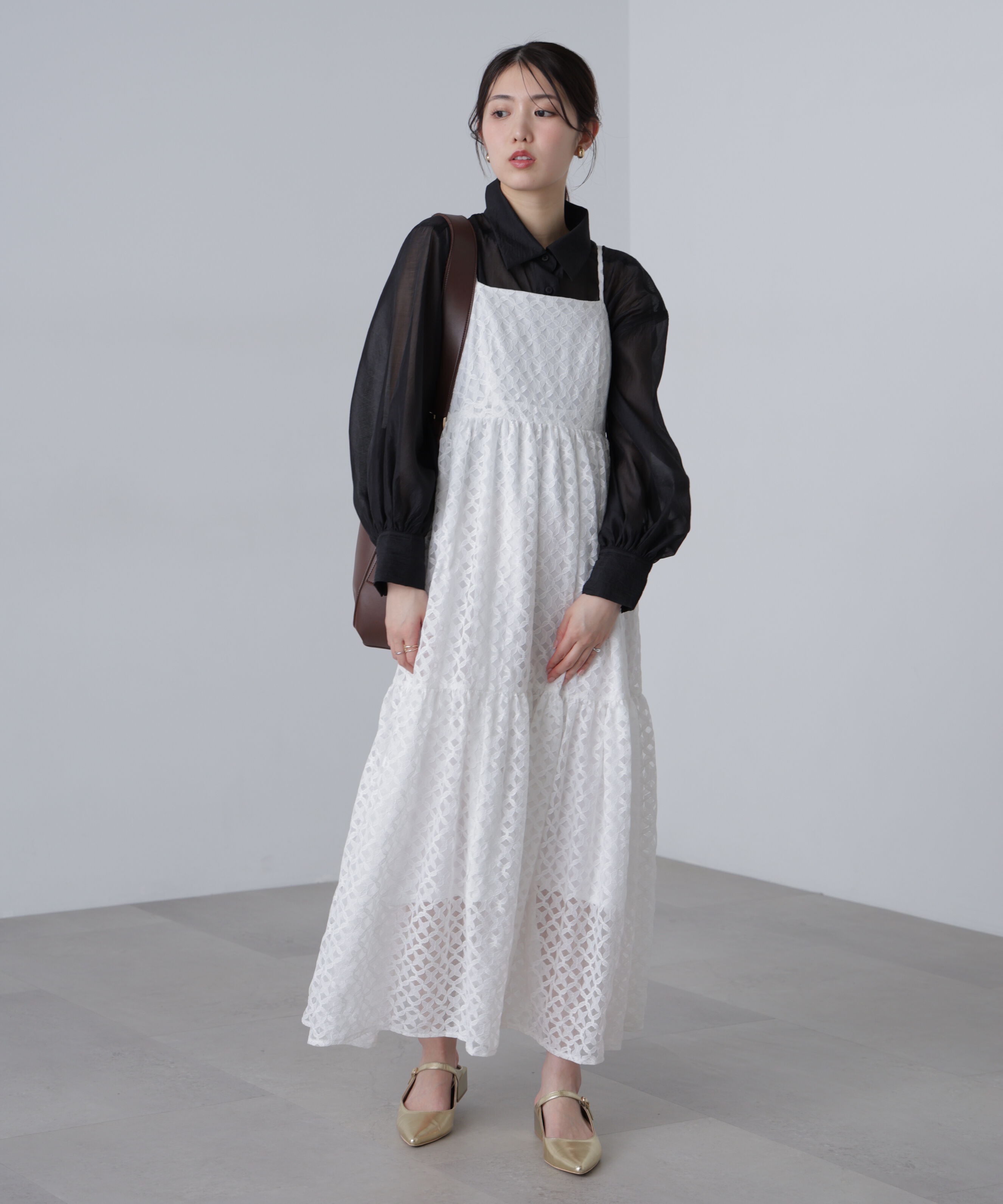  「ティアードキャミソールワンピース」|ワンピース|