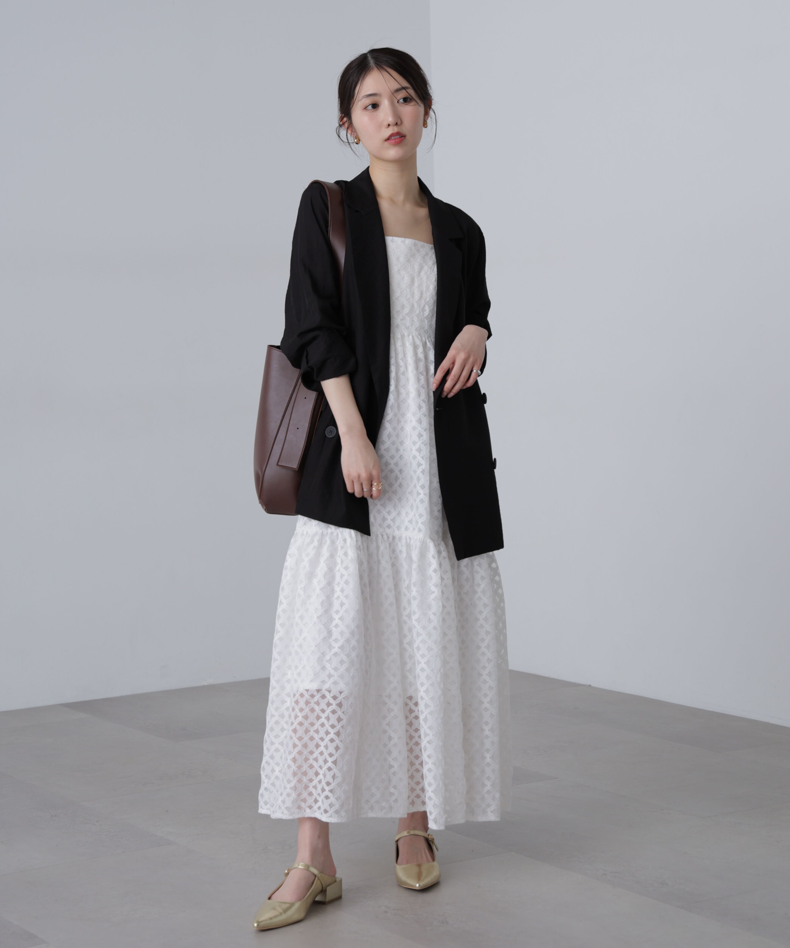  「ティアードキャミソールワンピース」|ワンピース|