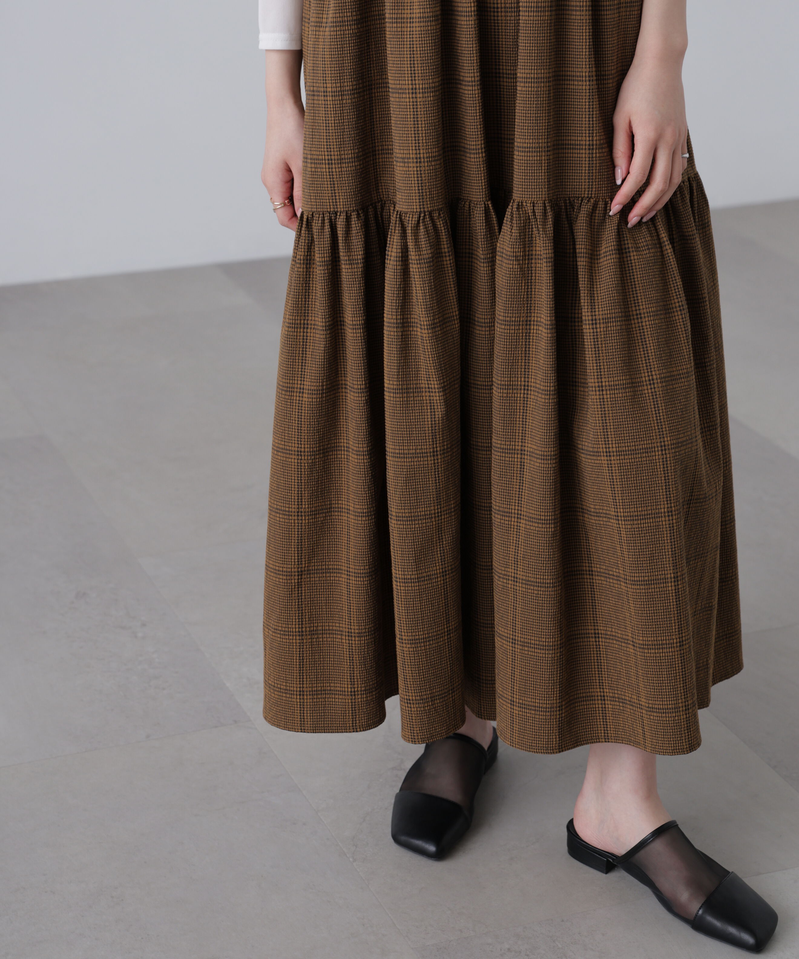  「ティアードキャミソールワンピース」|ワンピース|