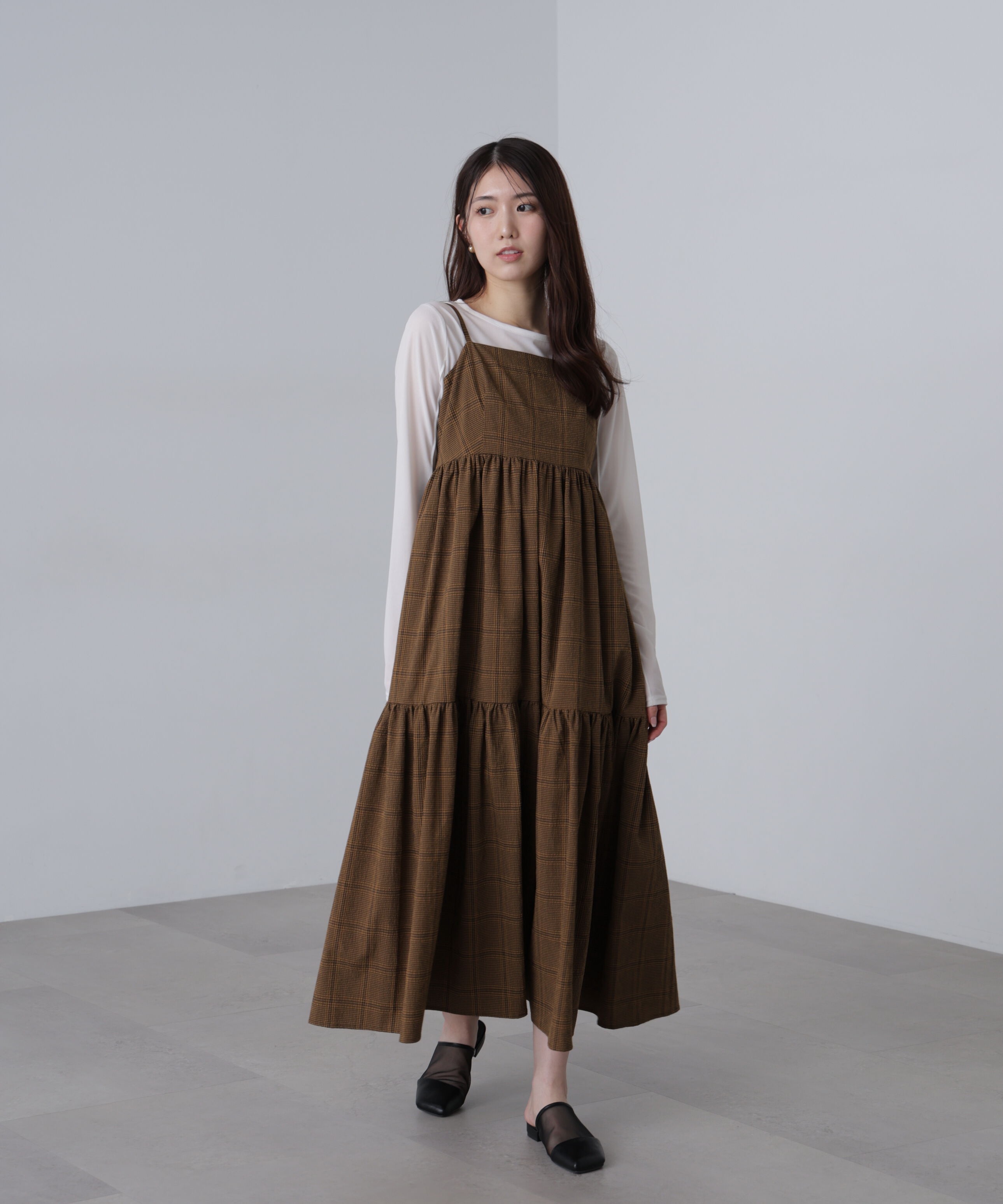  「ティアードキャミソールワンピース」|ワンピース|