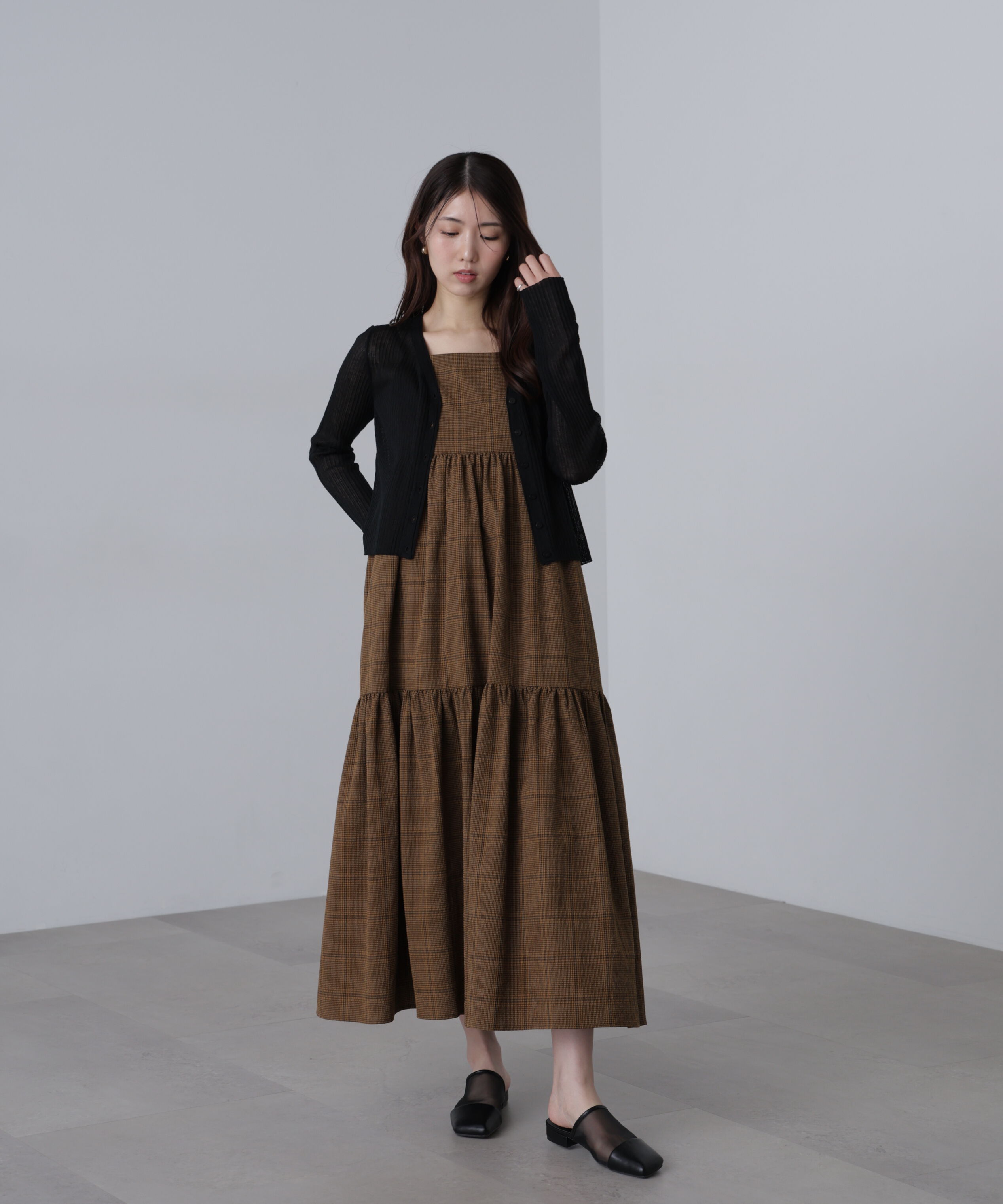  「ティアードキャミソールワンピース」|ワンピース|