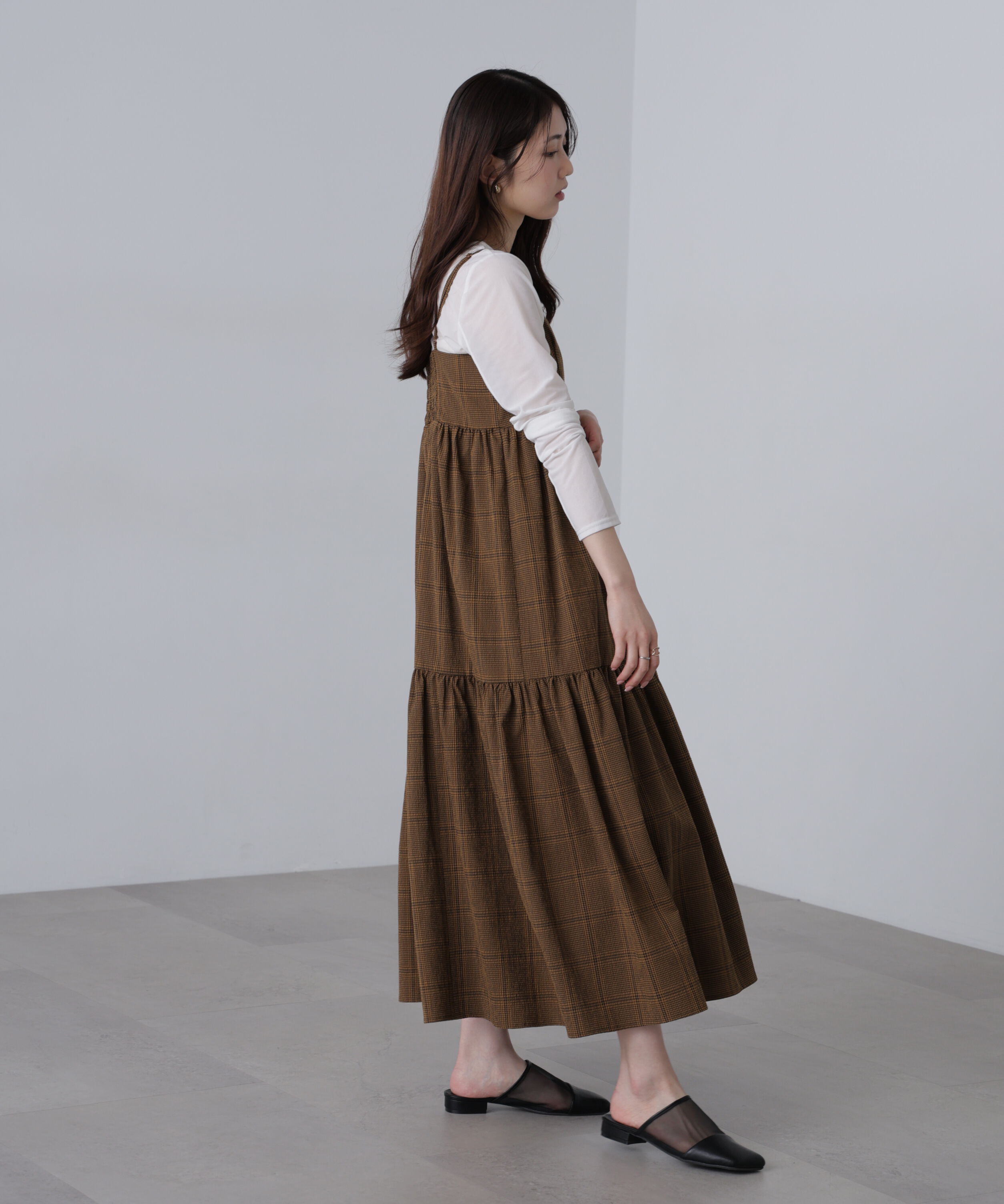  「ティアードキャミソールワンピース」|ワンピース|