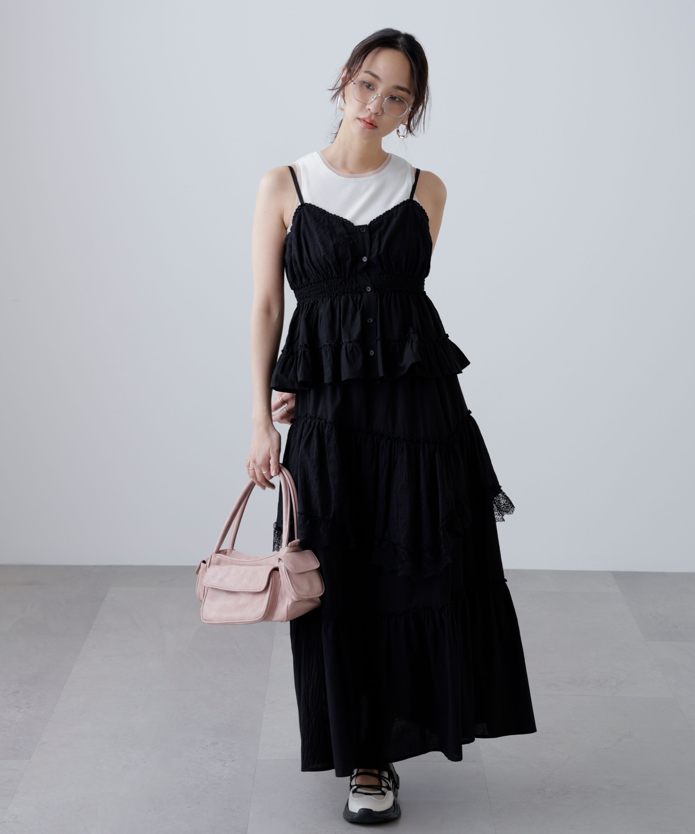  「レーストリムコットンキャミソール」|シャツ・ブラウス|