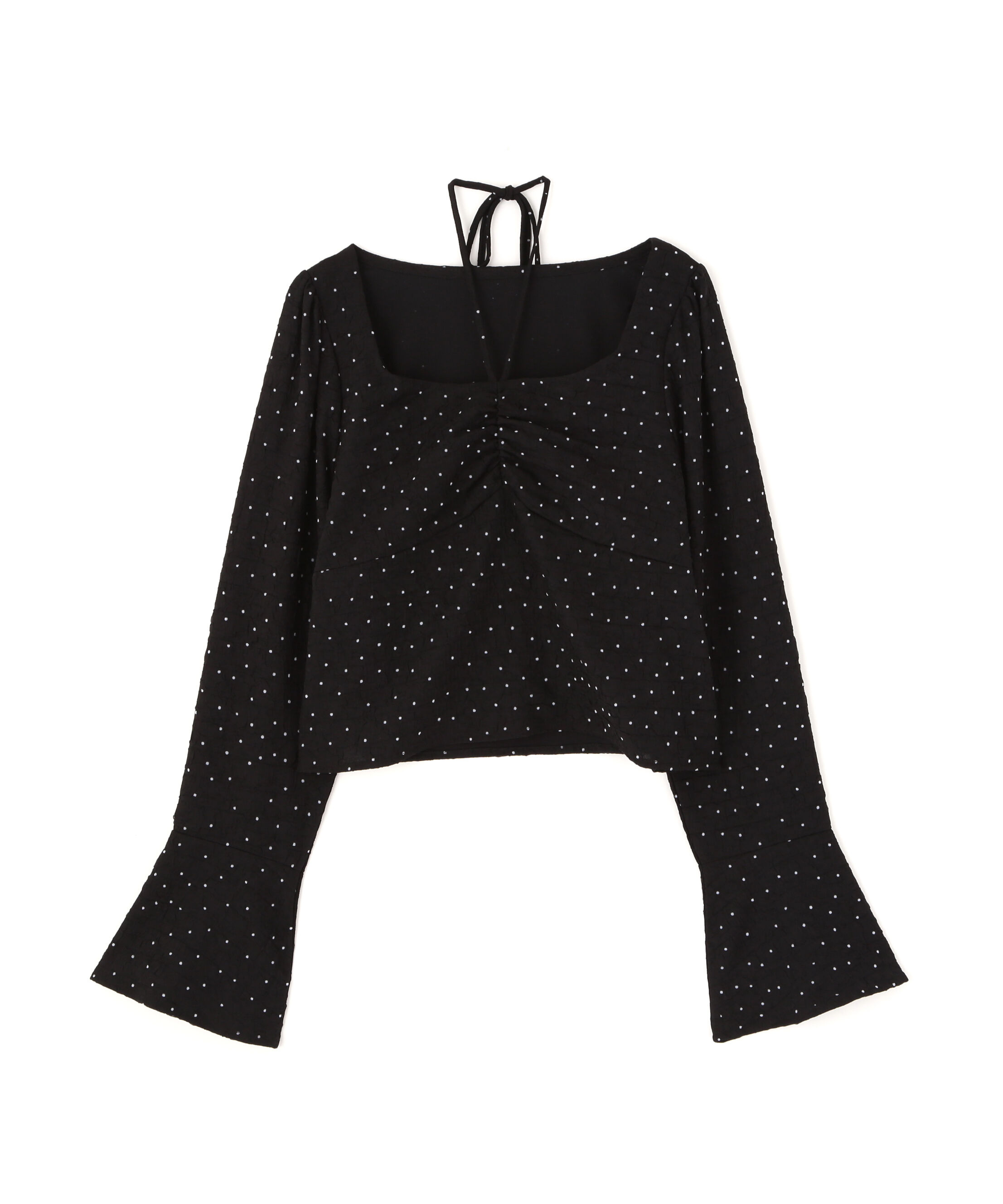  「フロントギャザーネックリボン付きブラウス」|シャツ・ブラウス|