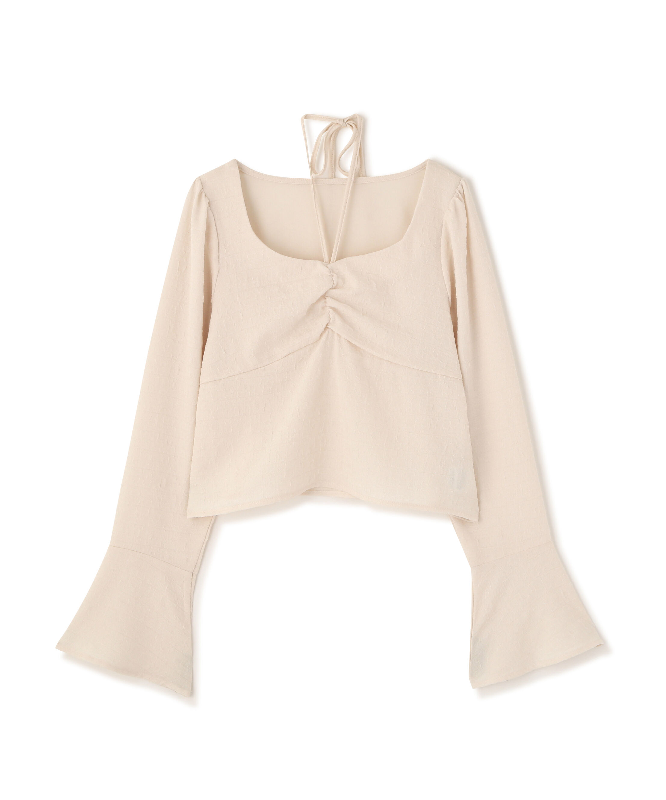  「フロントギャザーネックリボン付きブラウス」|シャツ・ブラウス|