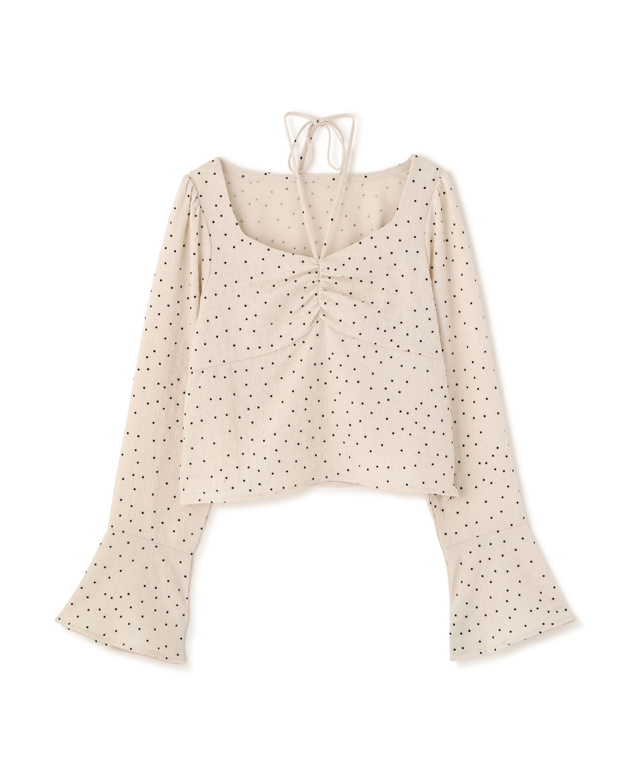  「フロントギャザーネックリボン付きブラウス」|シャツ・ブラウス|