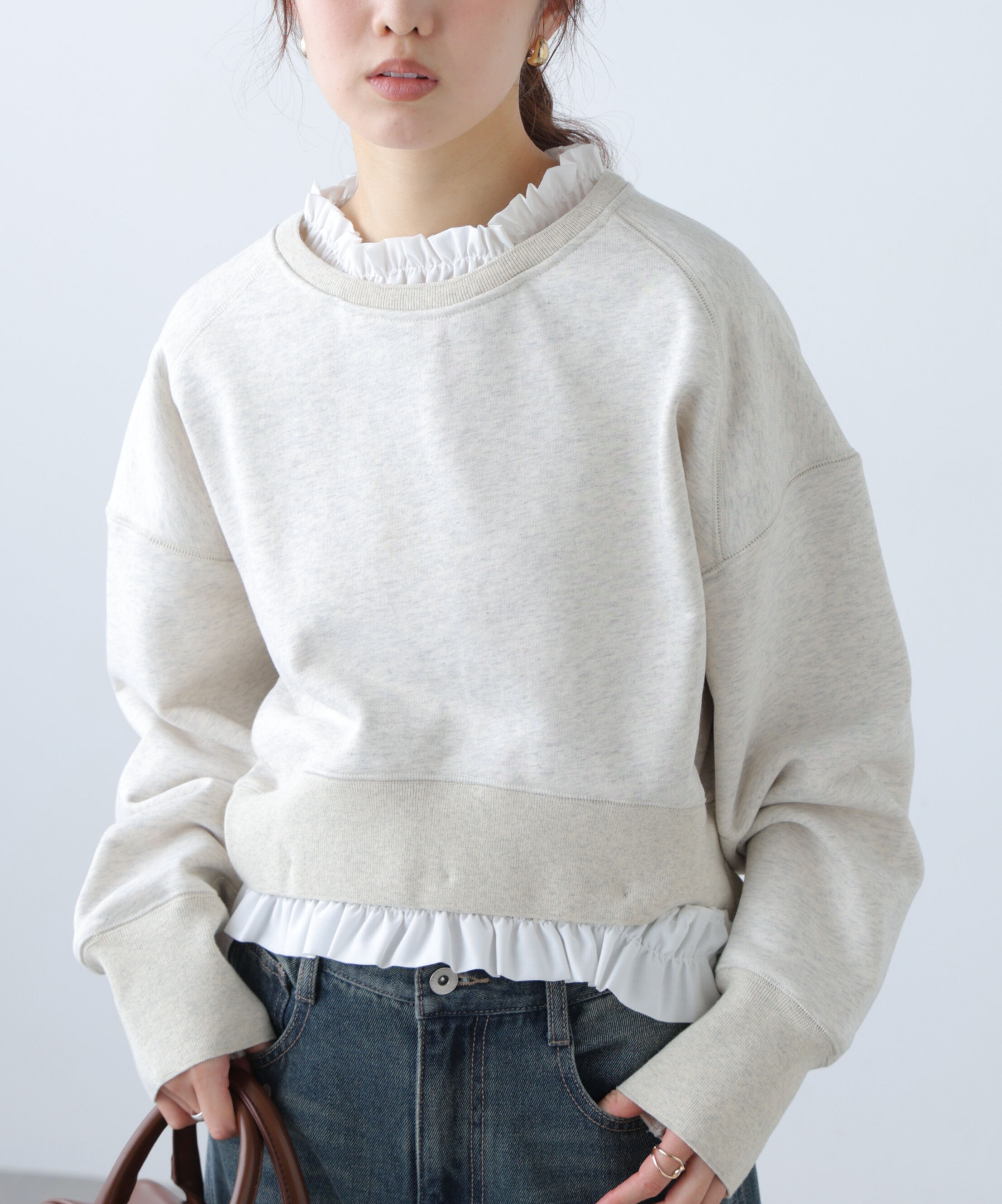  「フリルドッキングスウェット」|Tシャツ・カットソー|