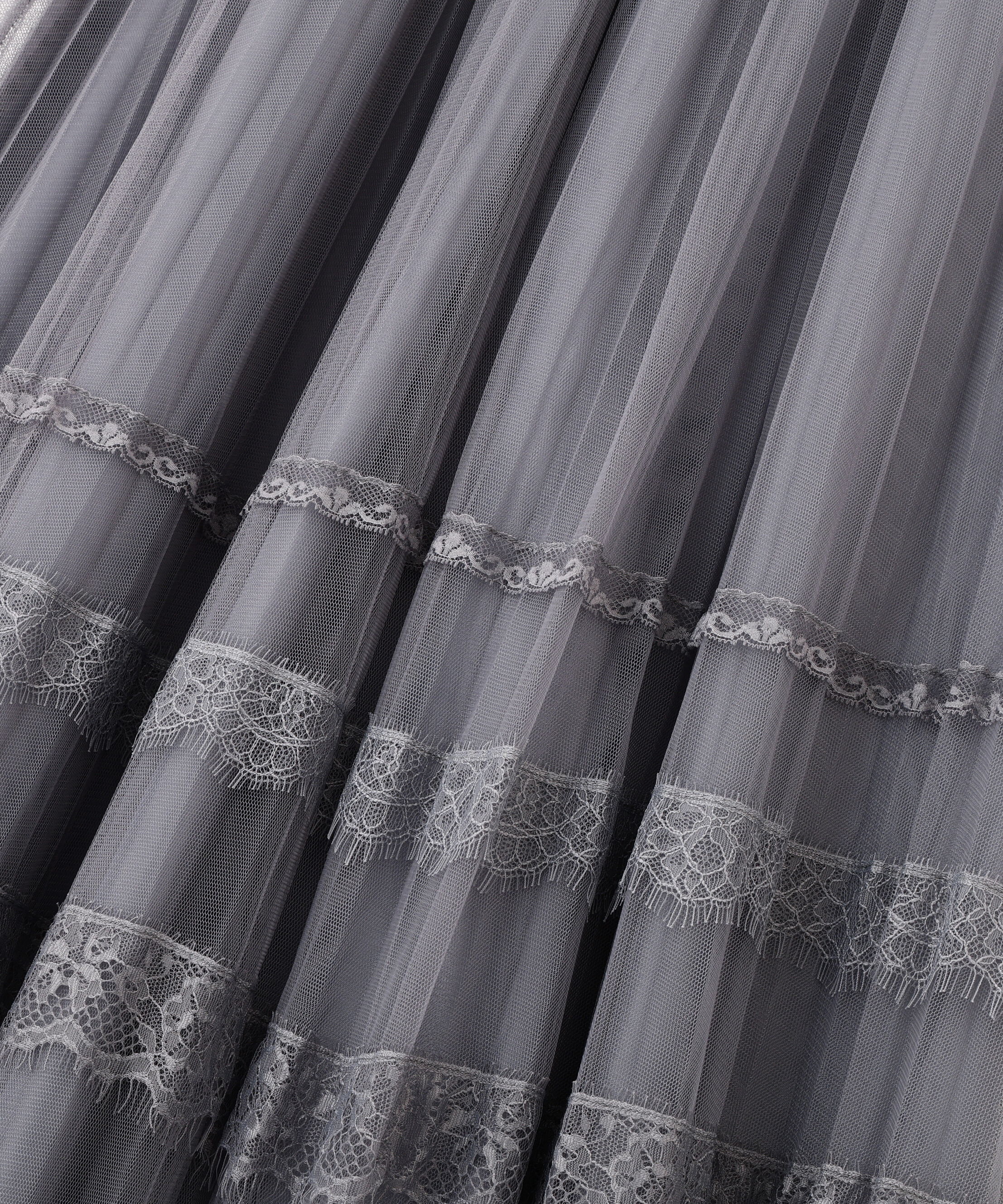  「ヘムレースプリーツチュールスカート」|スカート|