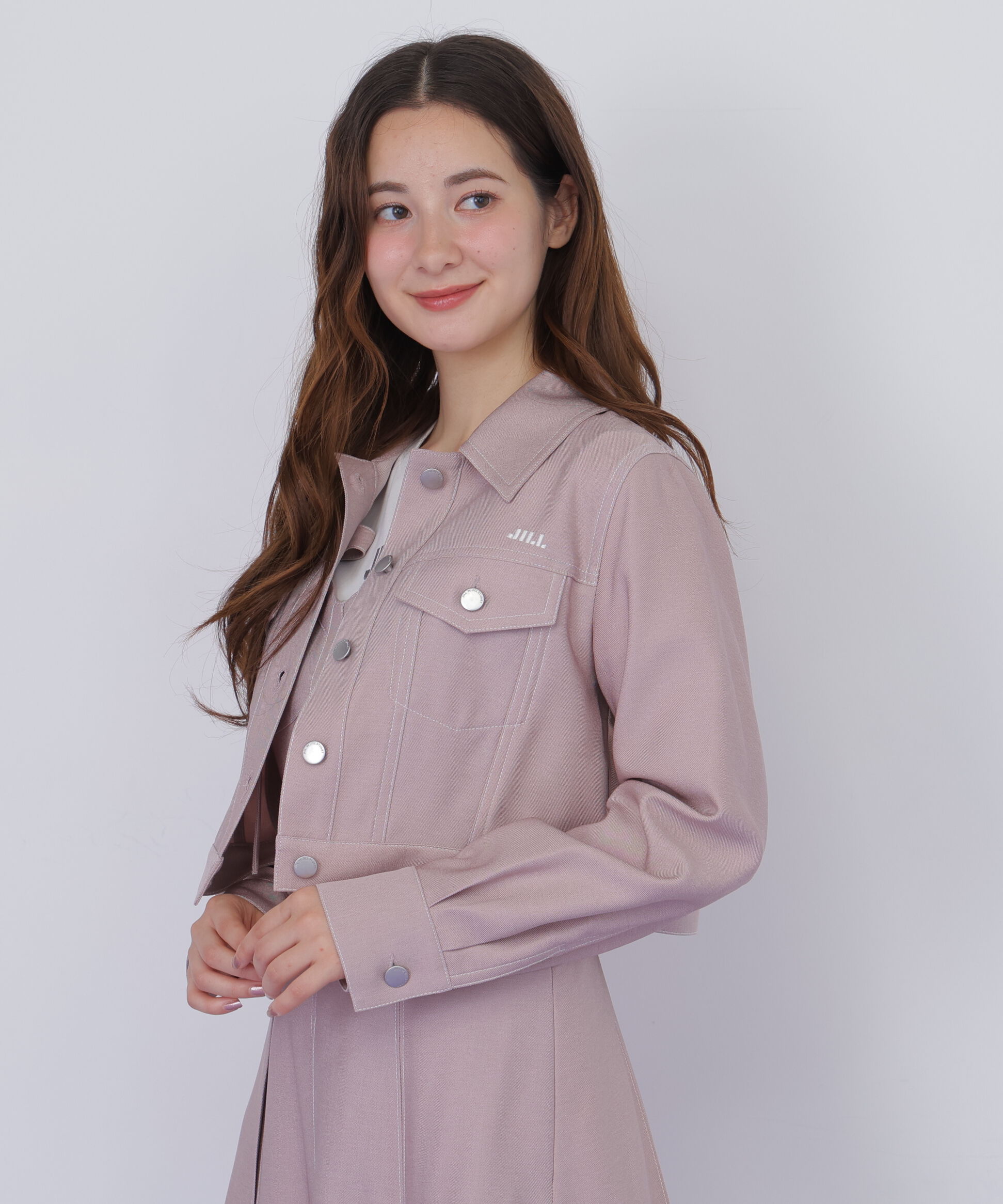  「デニムライク配色ステッチジャケット」|その他|