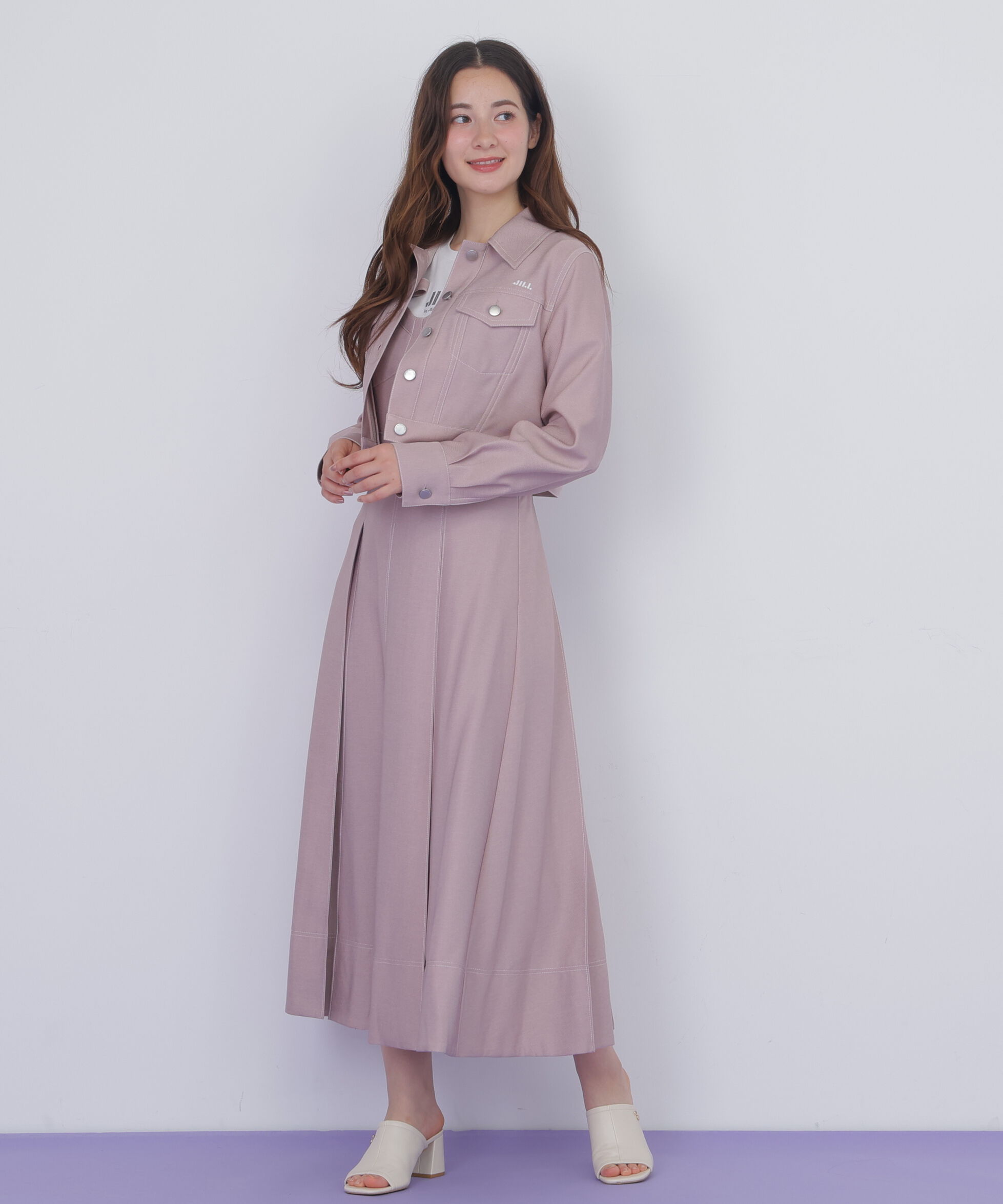  「デニムライク配色ステッチジャケット」|その他|