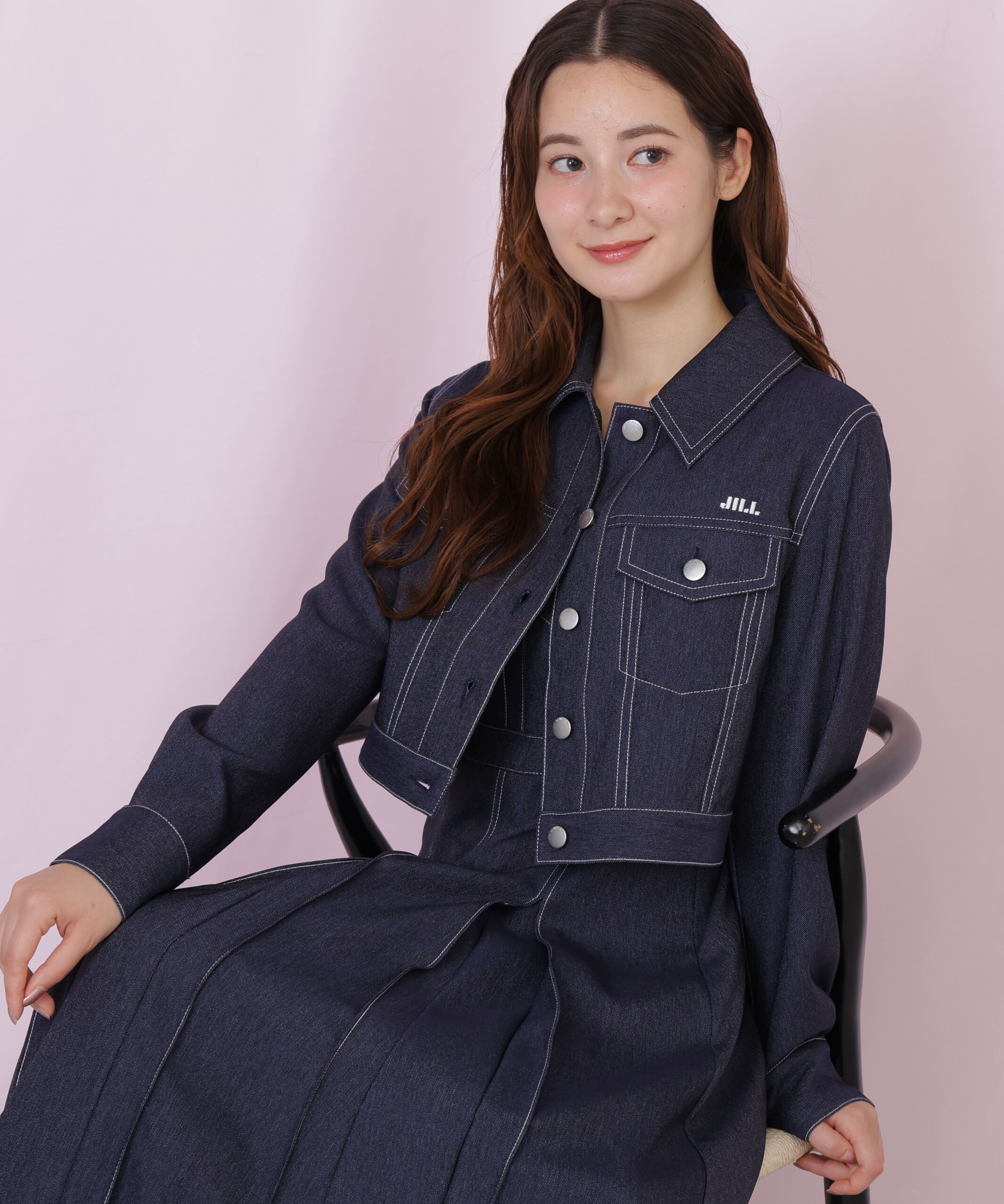  「デニムライク配色ステッチジャケット」|その他|