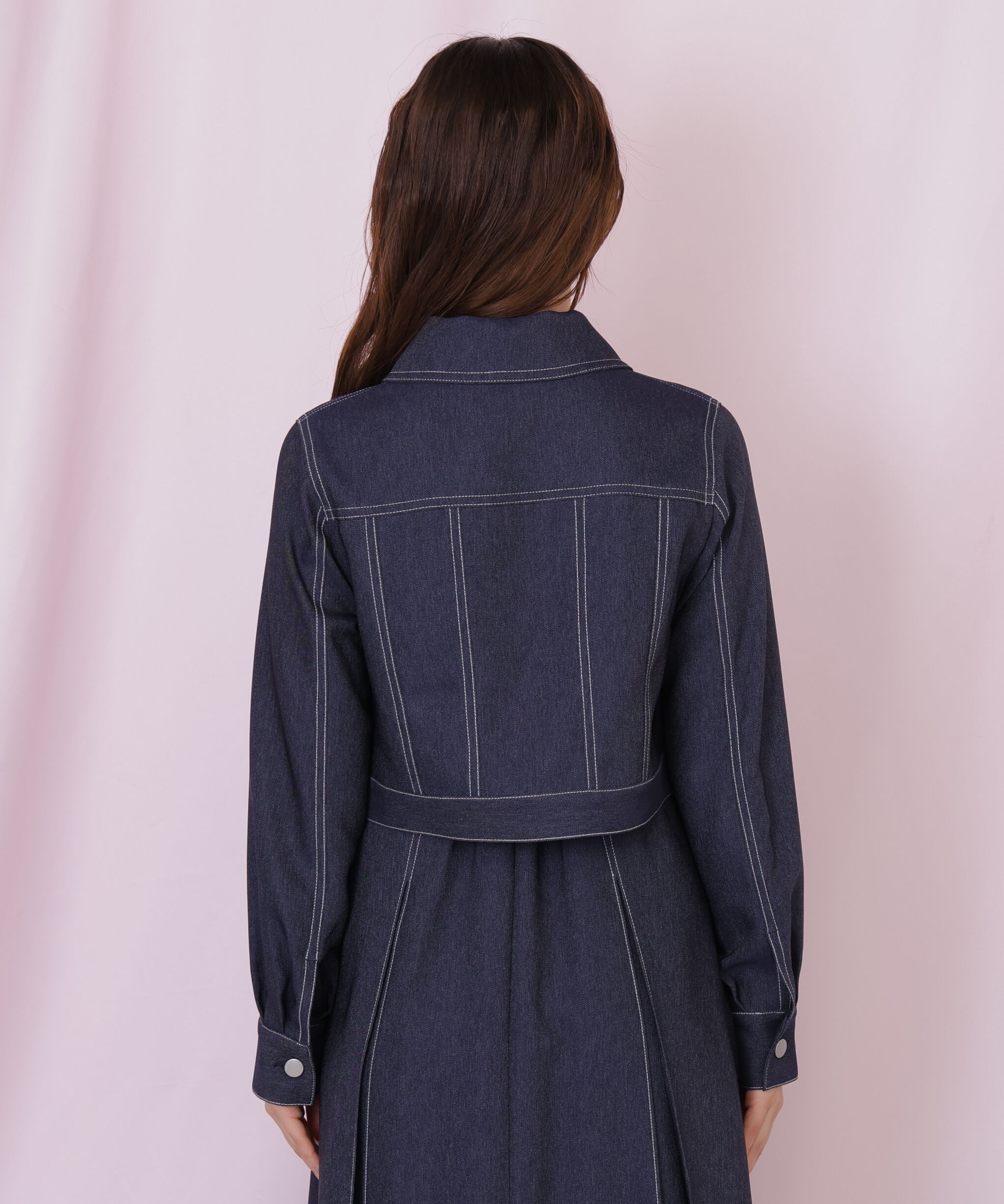  「デニムライク配色ステッチジャケット」|その他|