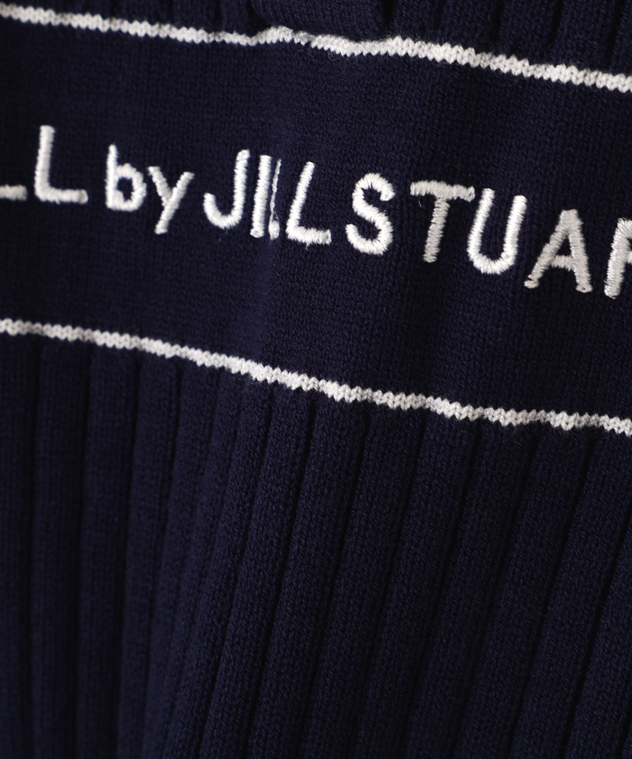  「ポロ襟配色ラインリブニット」|ニット・セーター|