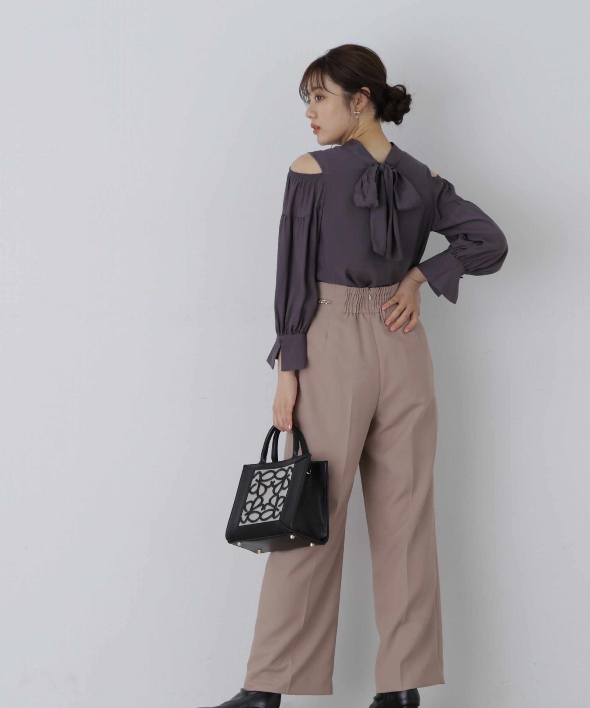 PROPORTION BODY DRESSING「前後2Wayリボンオープンショルダーブラウス」|シャツ・ブラウス|