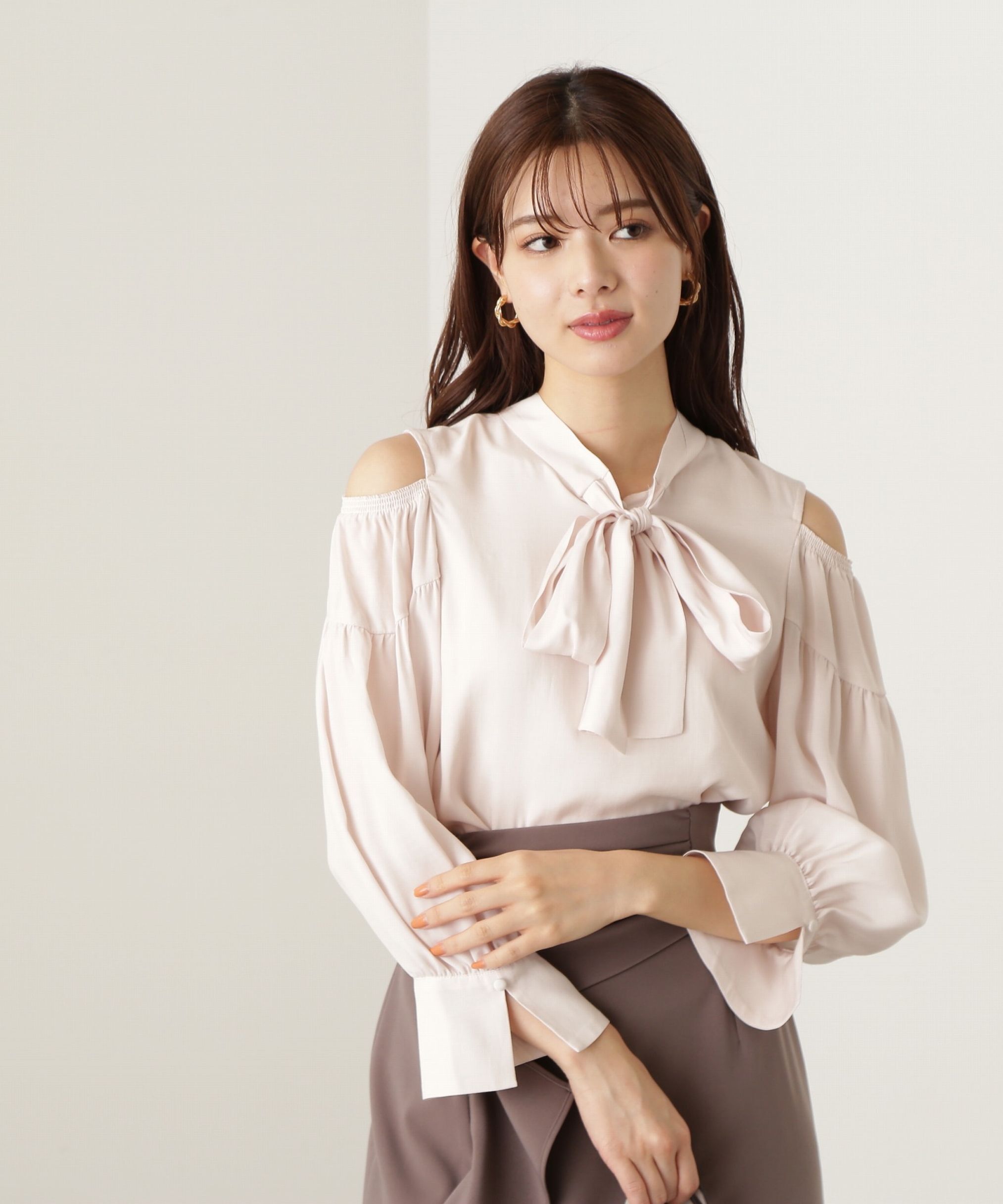 PROPORTION BODY DRESSING「前後2Wayリボンオープンショルダーブラウス」|シャツ・ブラウス|