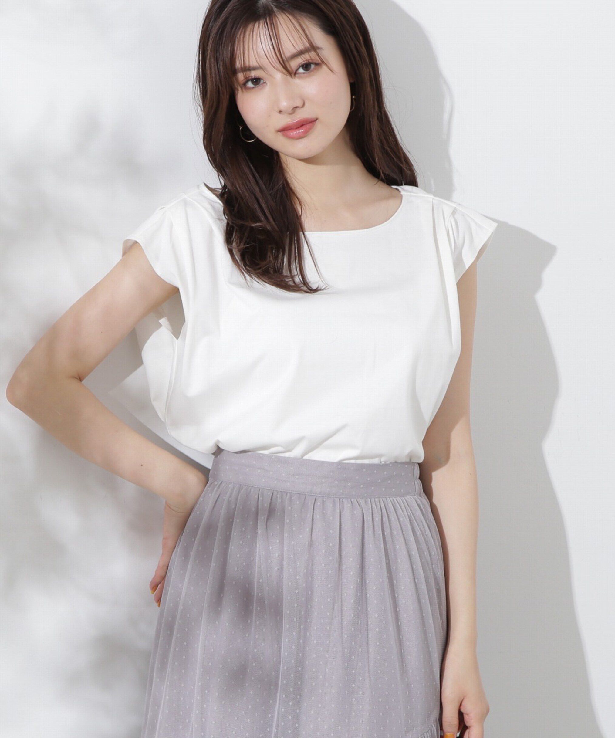 PROPORTION BODY DRESSING「アシメTシャツ」|Tシャツ・カットソー|ホワイト