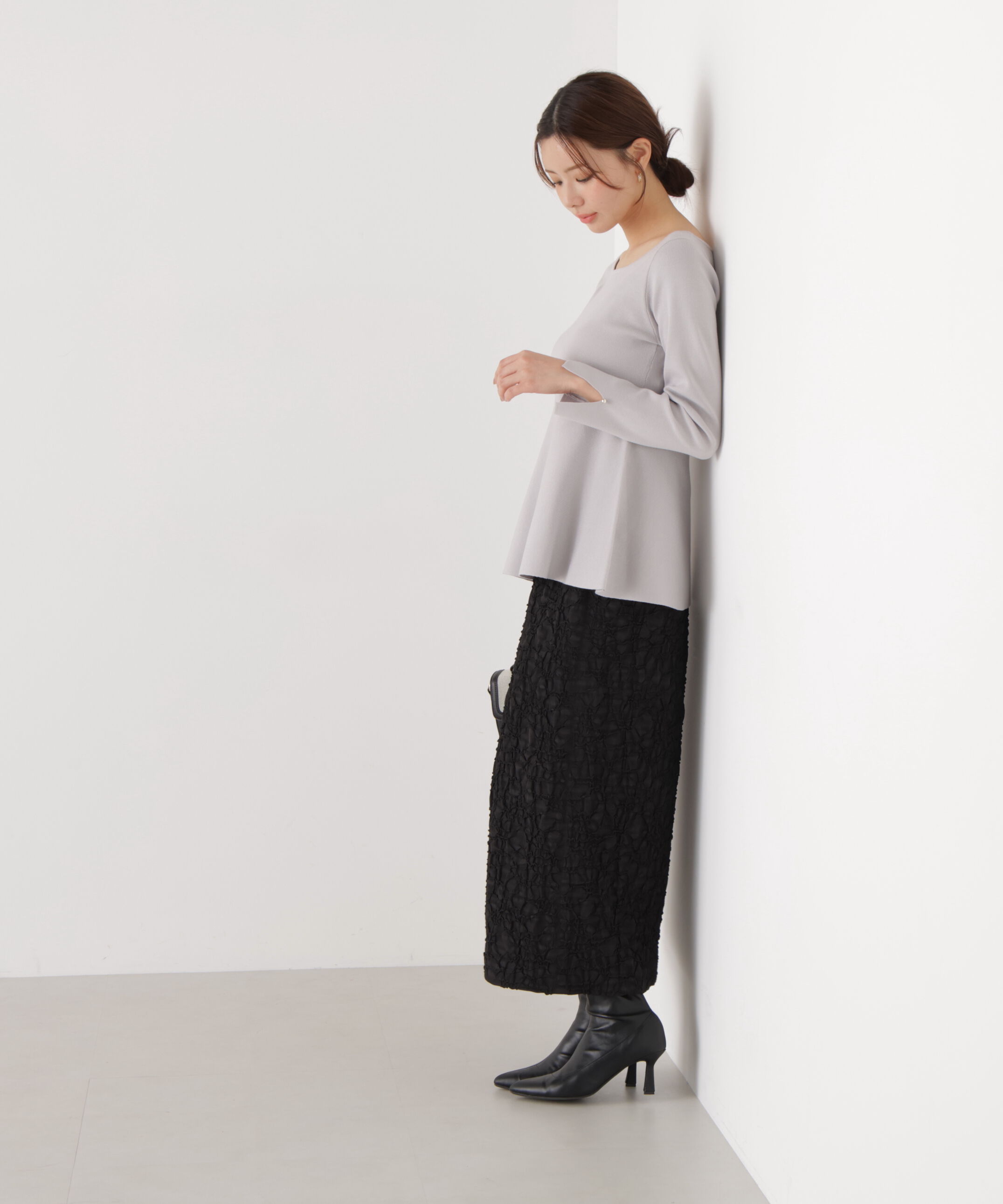 PROPORTION BODY DRESSING「ペプラムベーシックニット　26SS」|ニット・セーター|