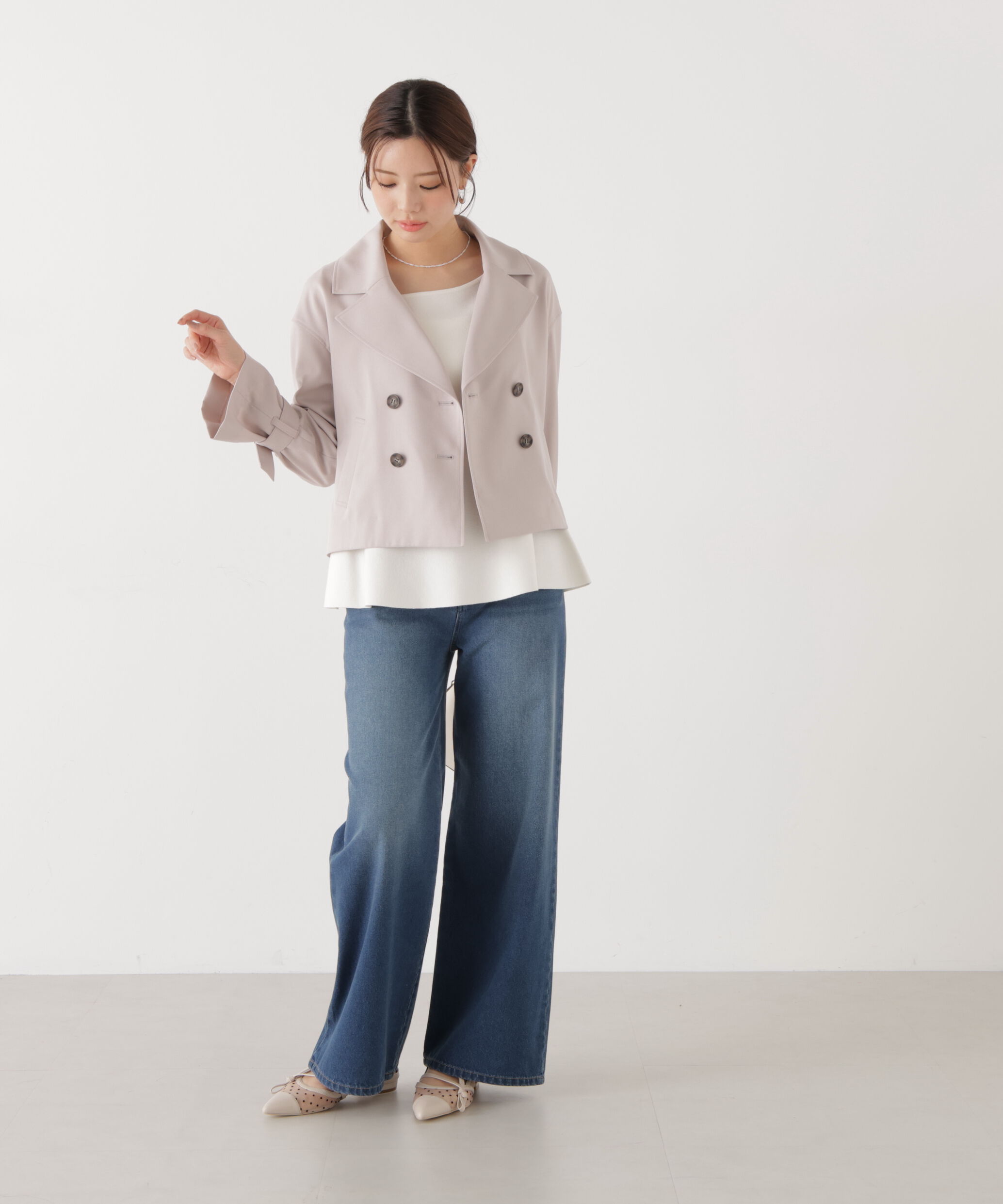 PROPORTION BODY DRESSING「ペプラムベーシックニット　26SS」|ニット・セーター|