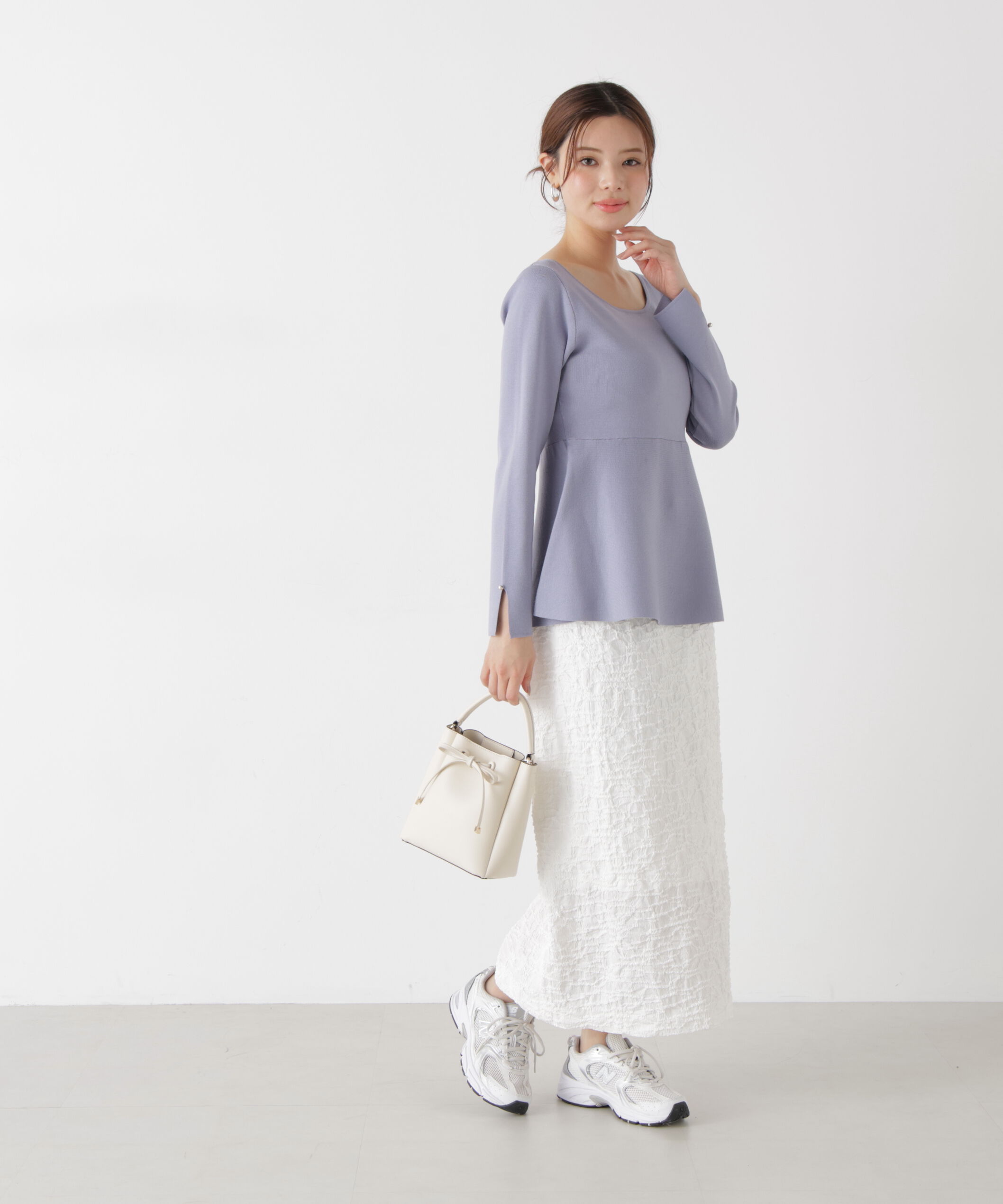 PROPORTION BODY DRESSING「ペプラムベーシックニット　26SS」|ニット・セーター|