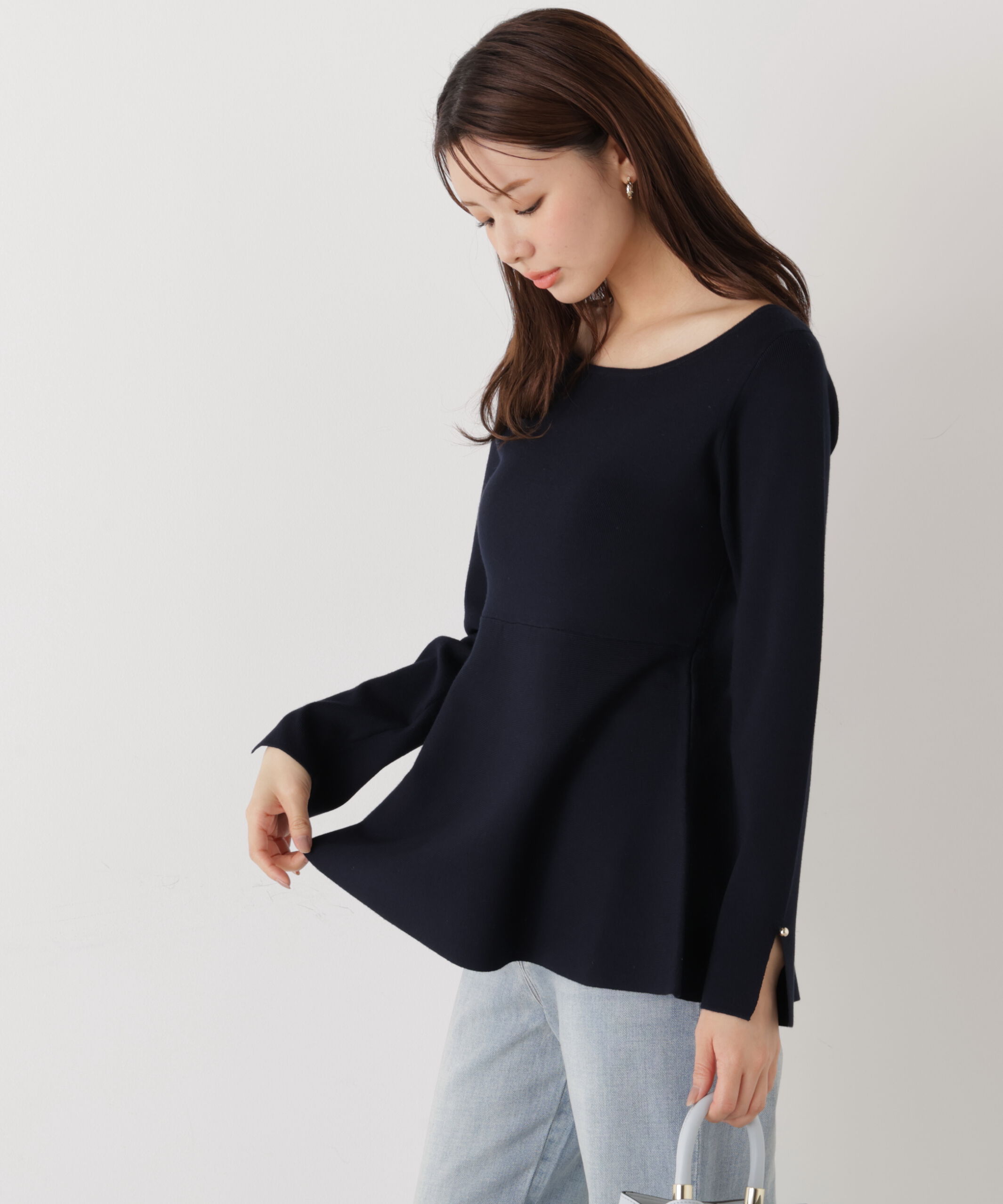 PROPORTION BODY DRESSING「ペプラムベーシックニット　26SS」|ニット・セーター|